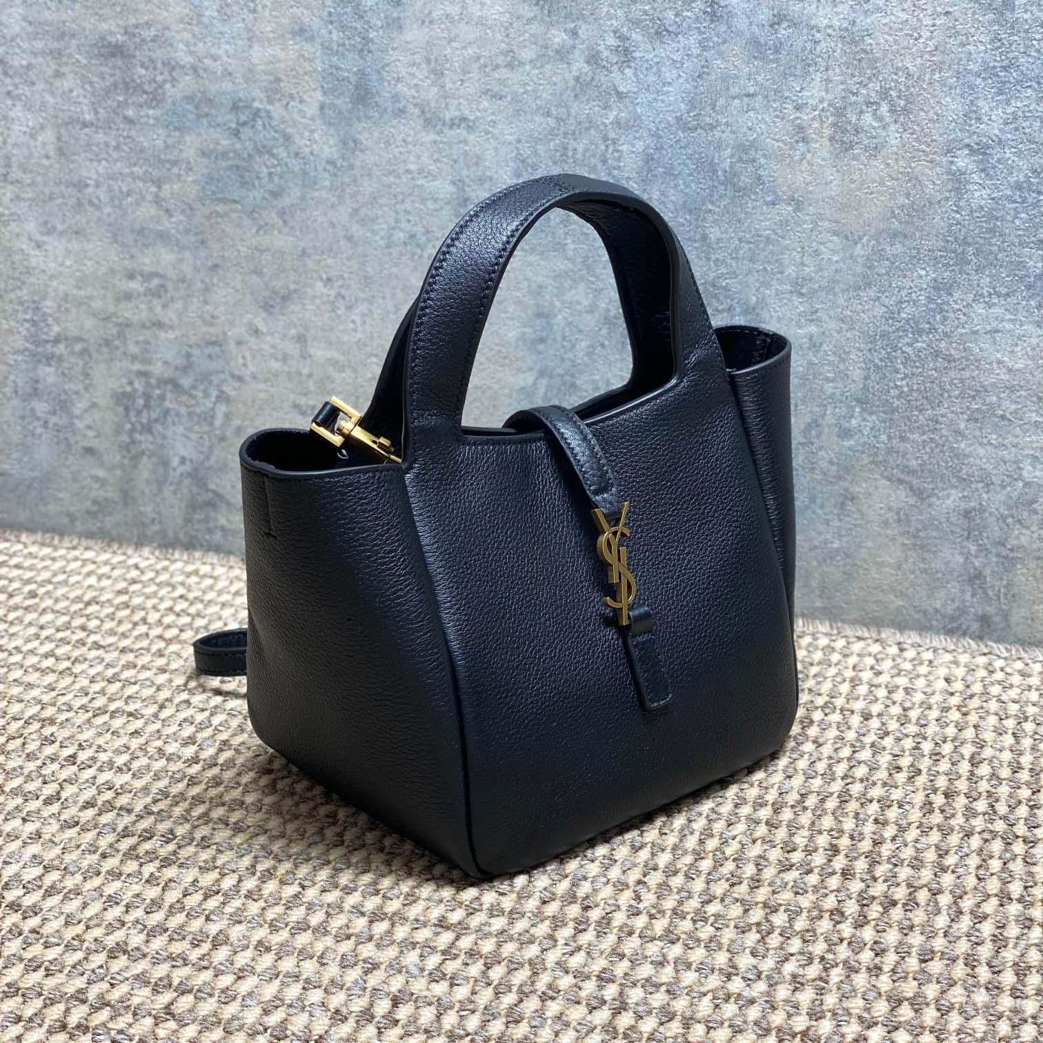 Saint Laurent LE 5 À 7 BABY BEA In Grained Leather - FashionPlug