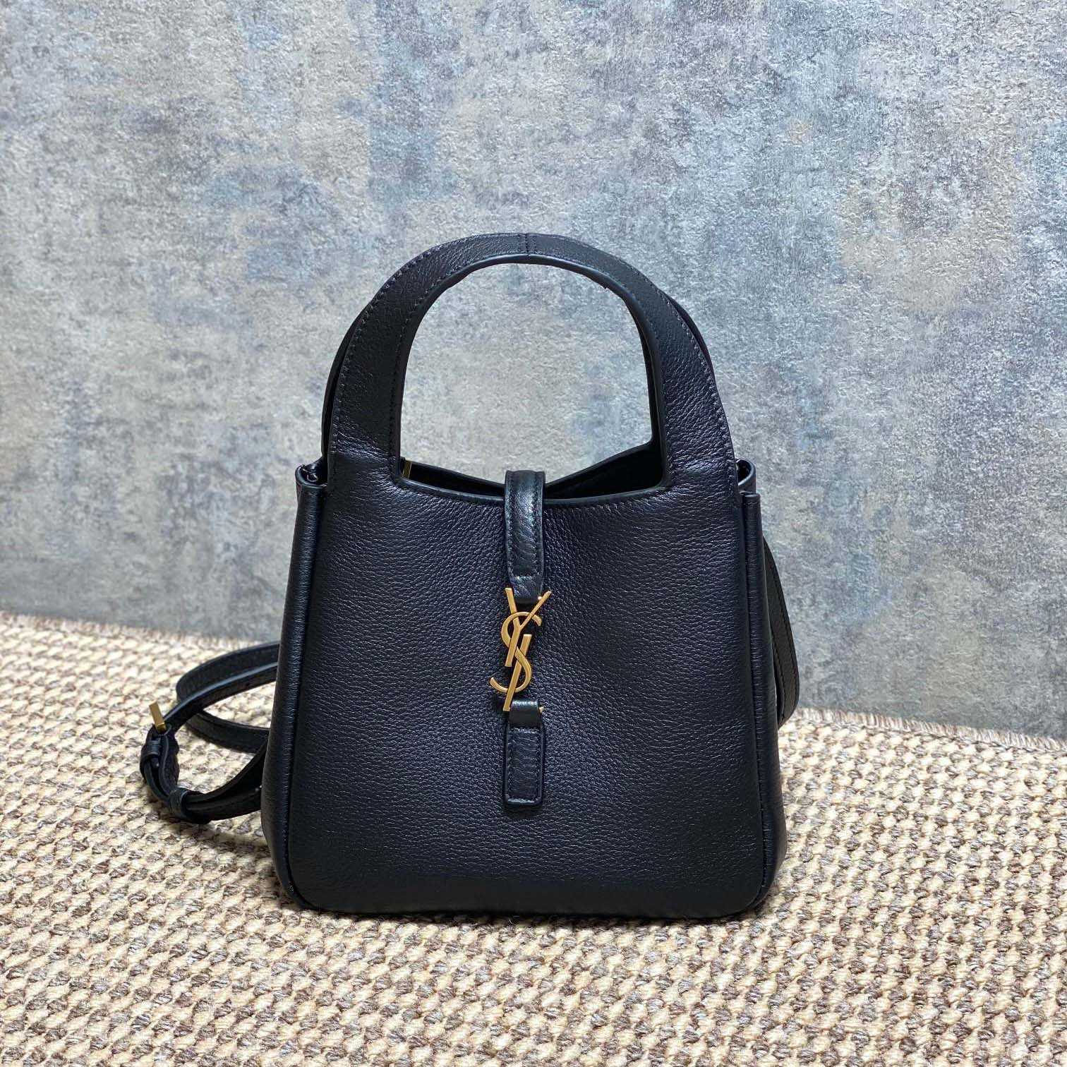 Saint Laurent LE 5 À 7 BABY BEA In Grained Leather - FashionPlug