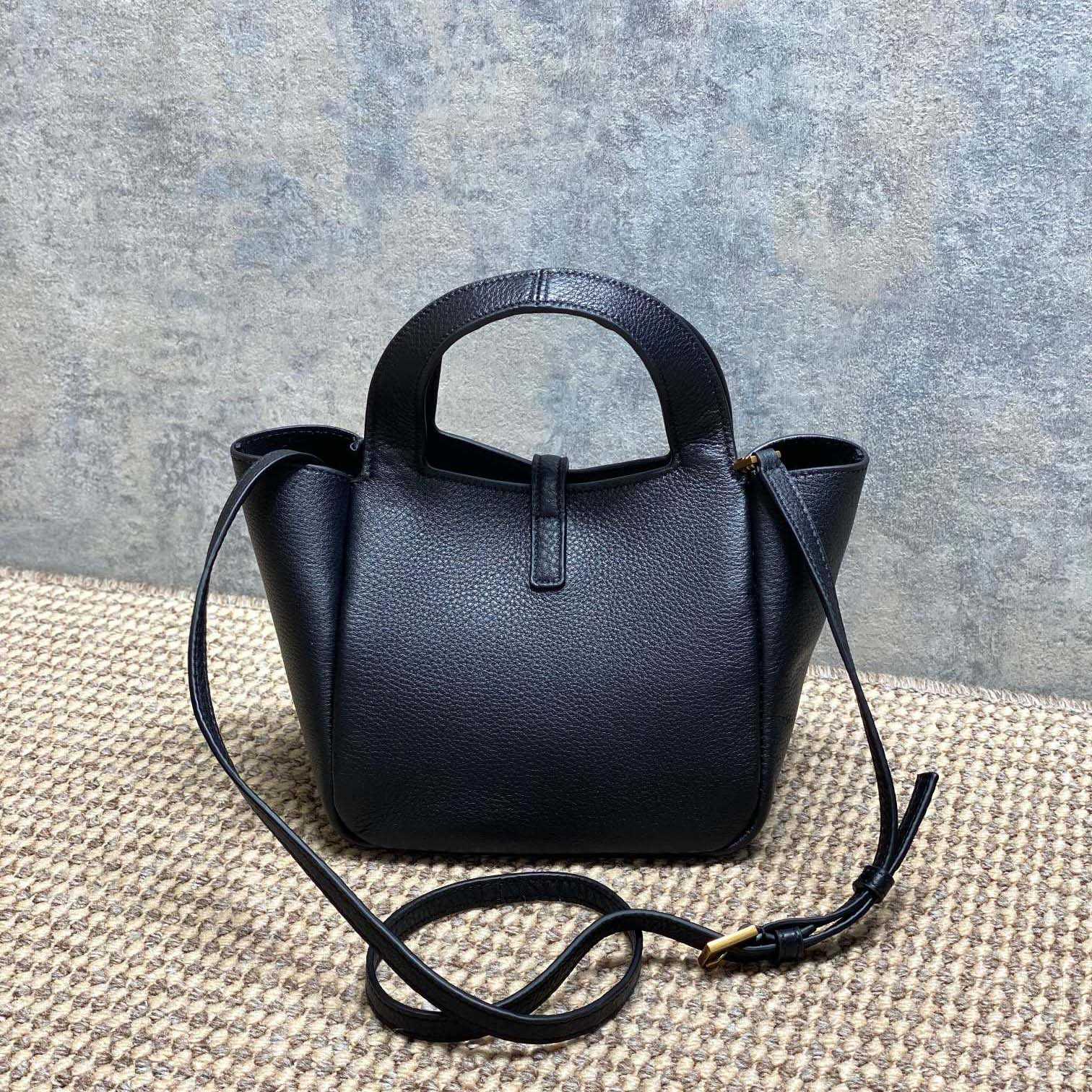Saint Laurent LE 5 À 7 BABY BEA In Grained Leather - FashionPlug