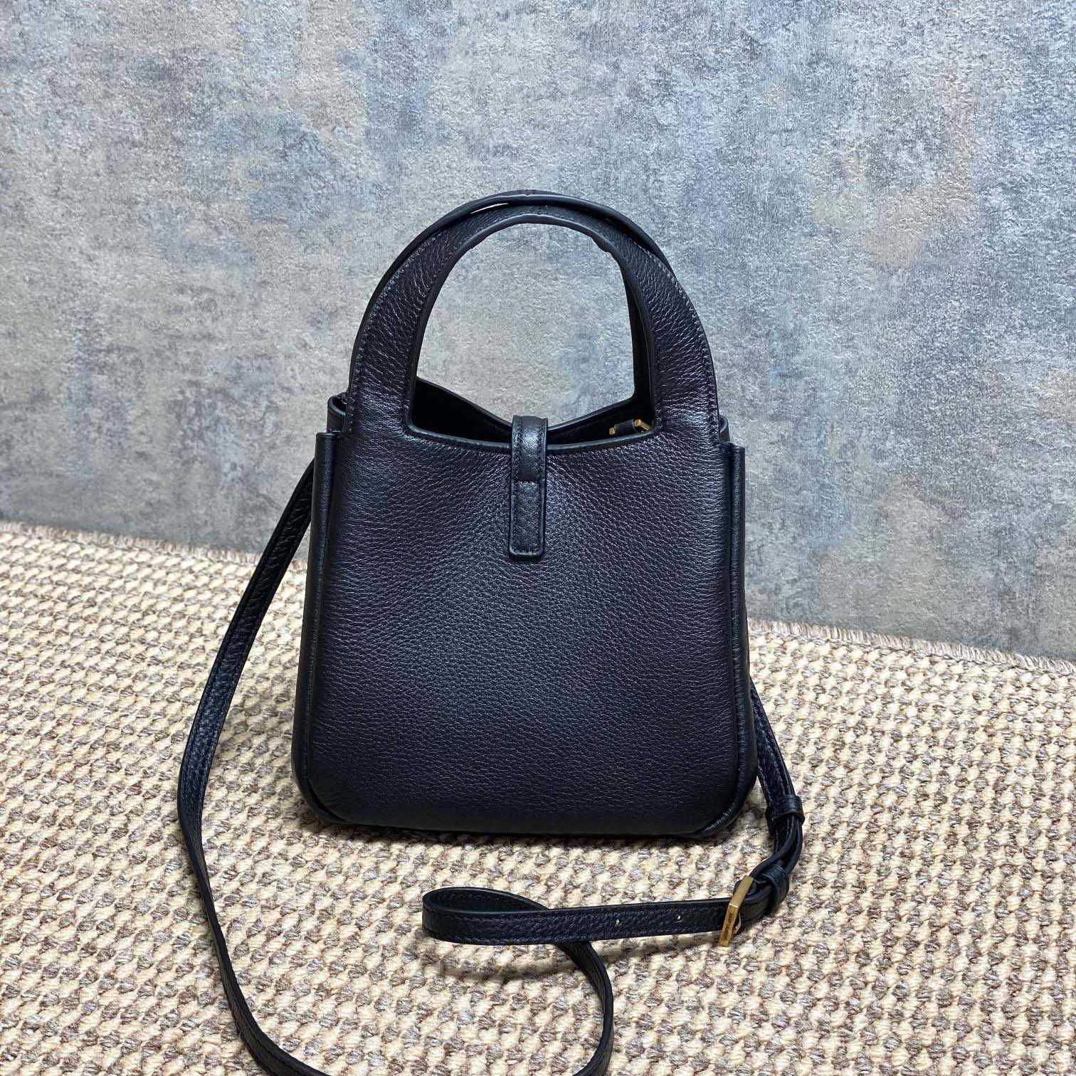 Saint Laurent LE 5 À 7 BABY BEA In Grained Leather - FashionPlug