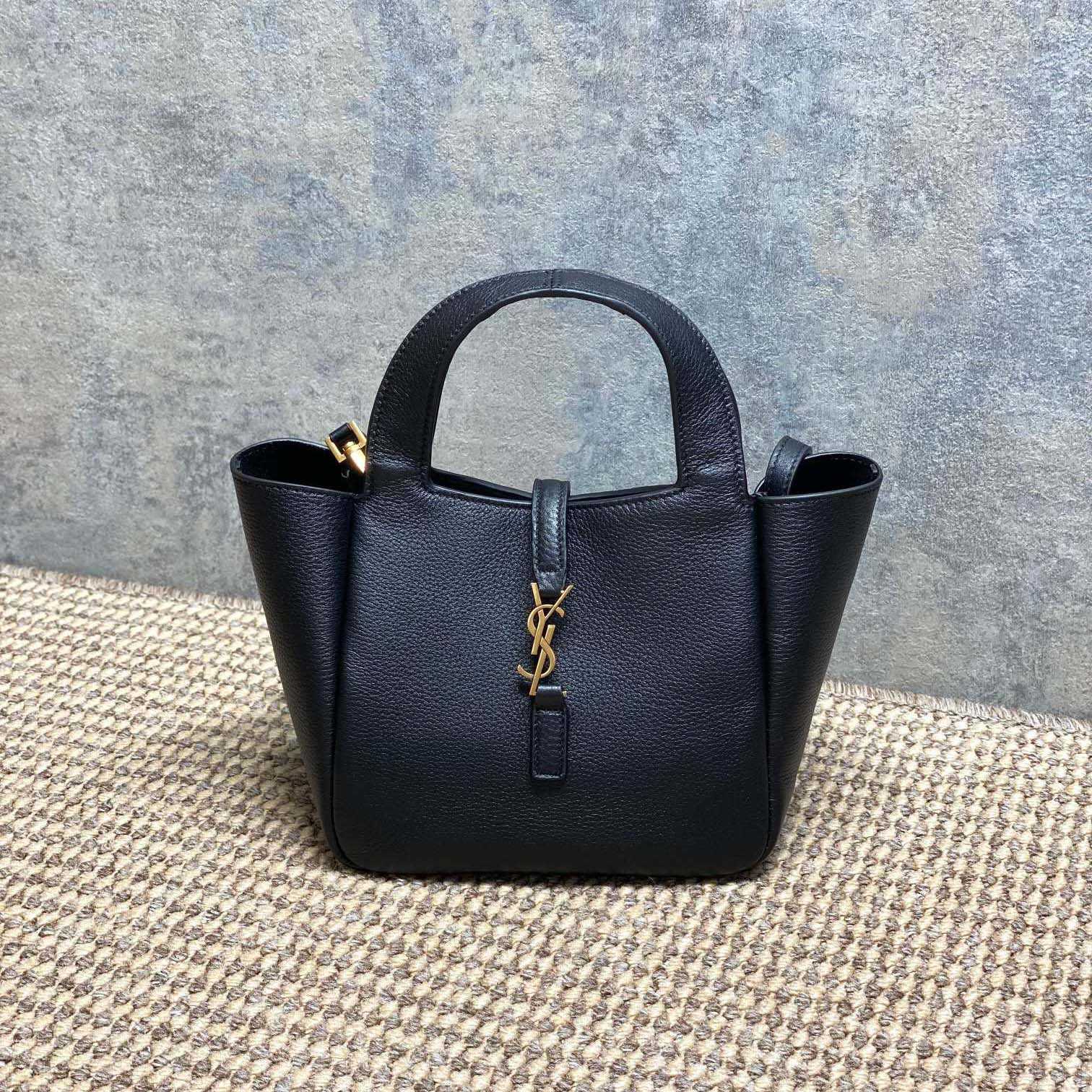 Saint Laurent LE 5 À 7 BABY BEA In Grained Leather - FashionPlug