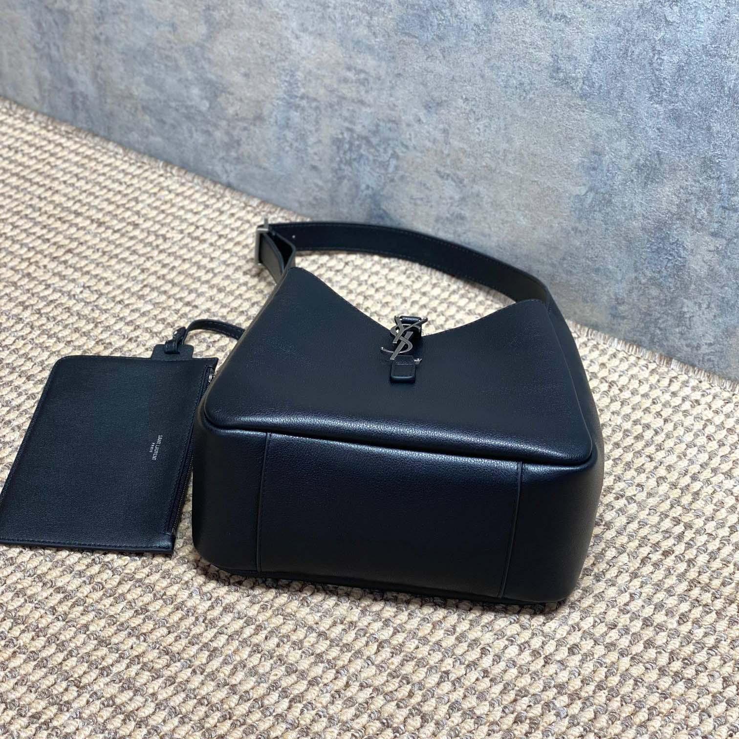 Saint Laurent LE 5 À 7 Supple Small In Grained Leather - FashionPlug