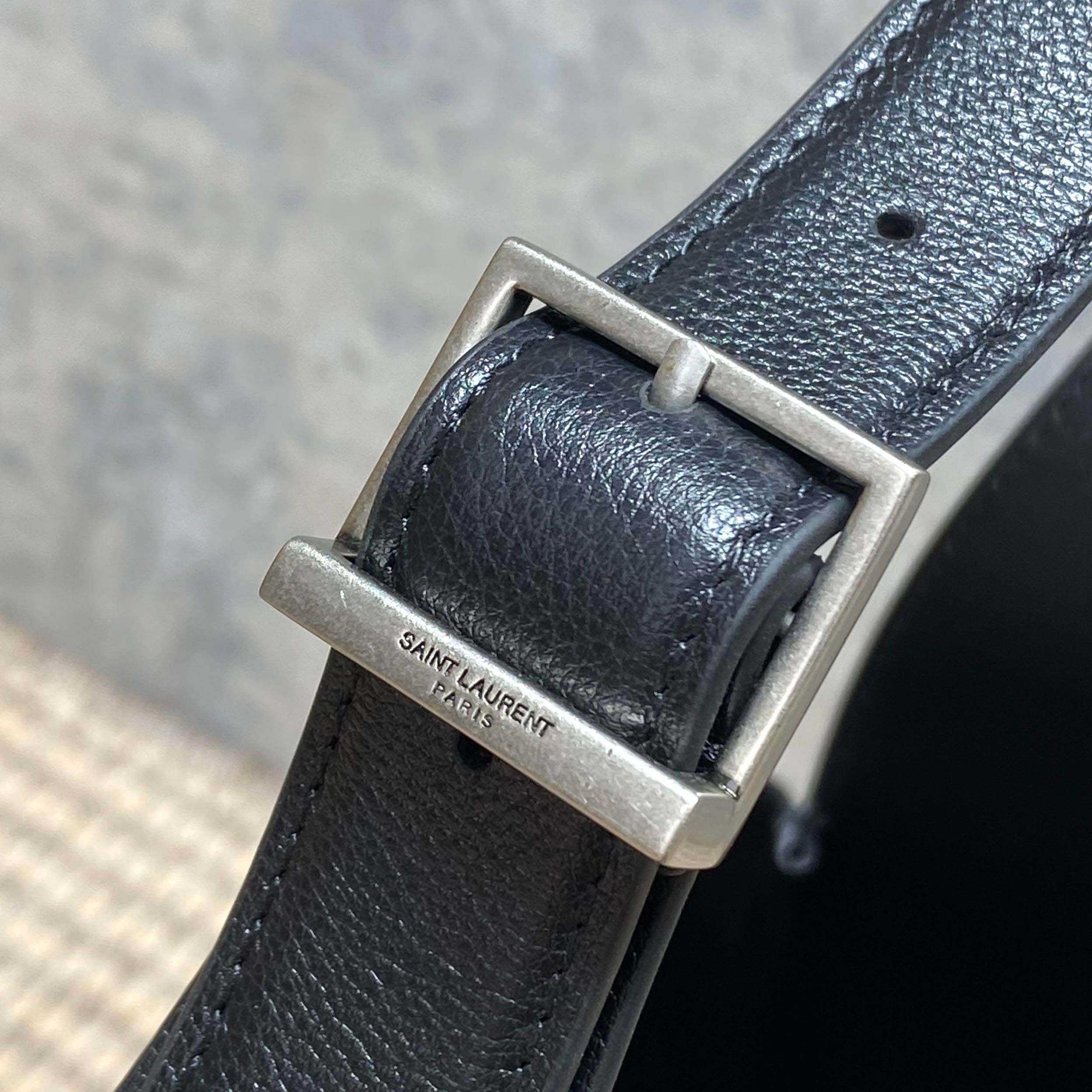 Saint Laurent LE 5 À 7 Supple Small In Grained Leather - FashionPlug