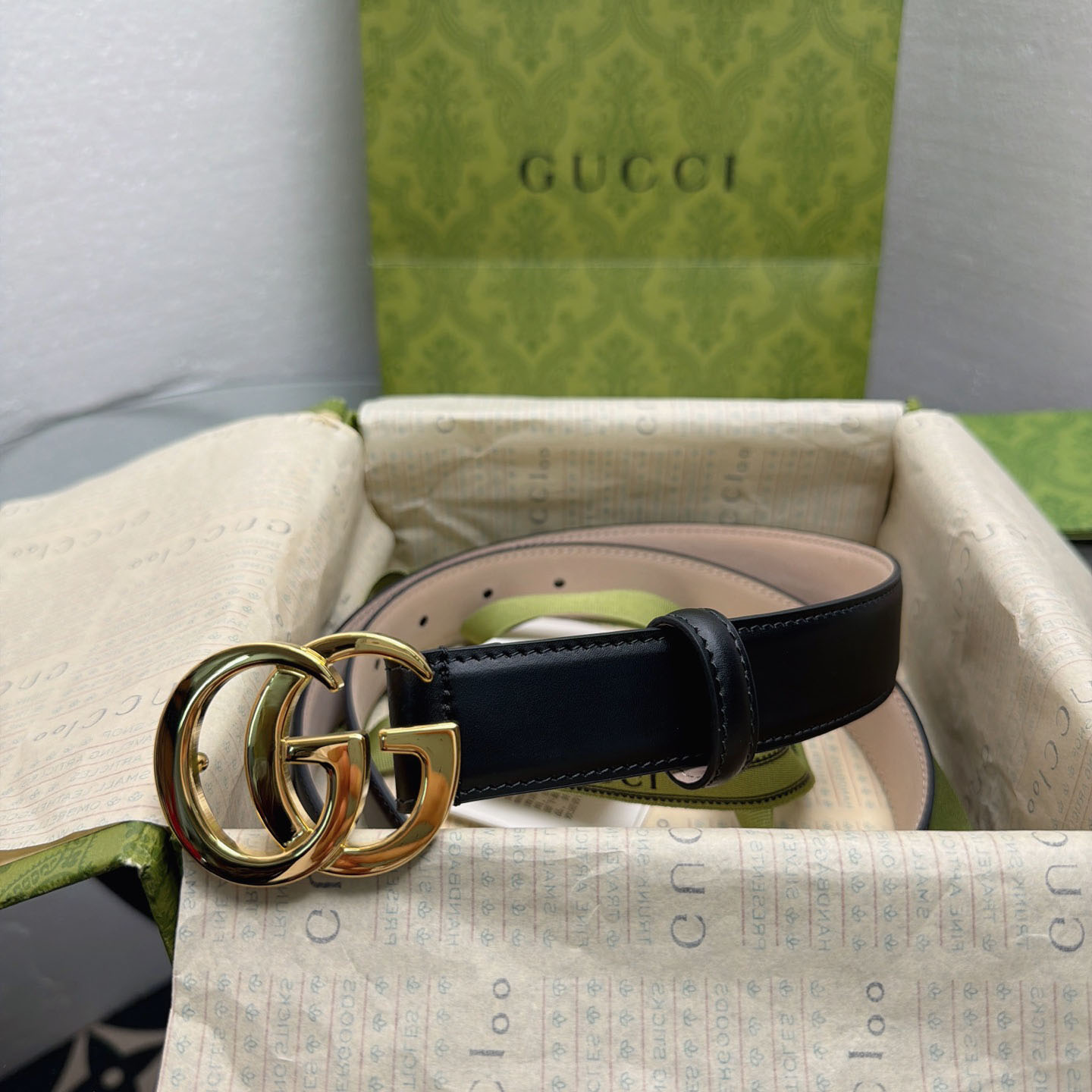 Gucci  Flat Marmont Belt - FashionPlug