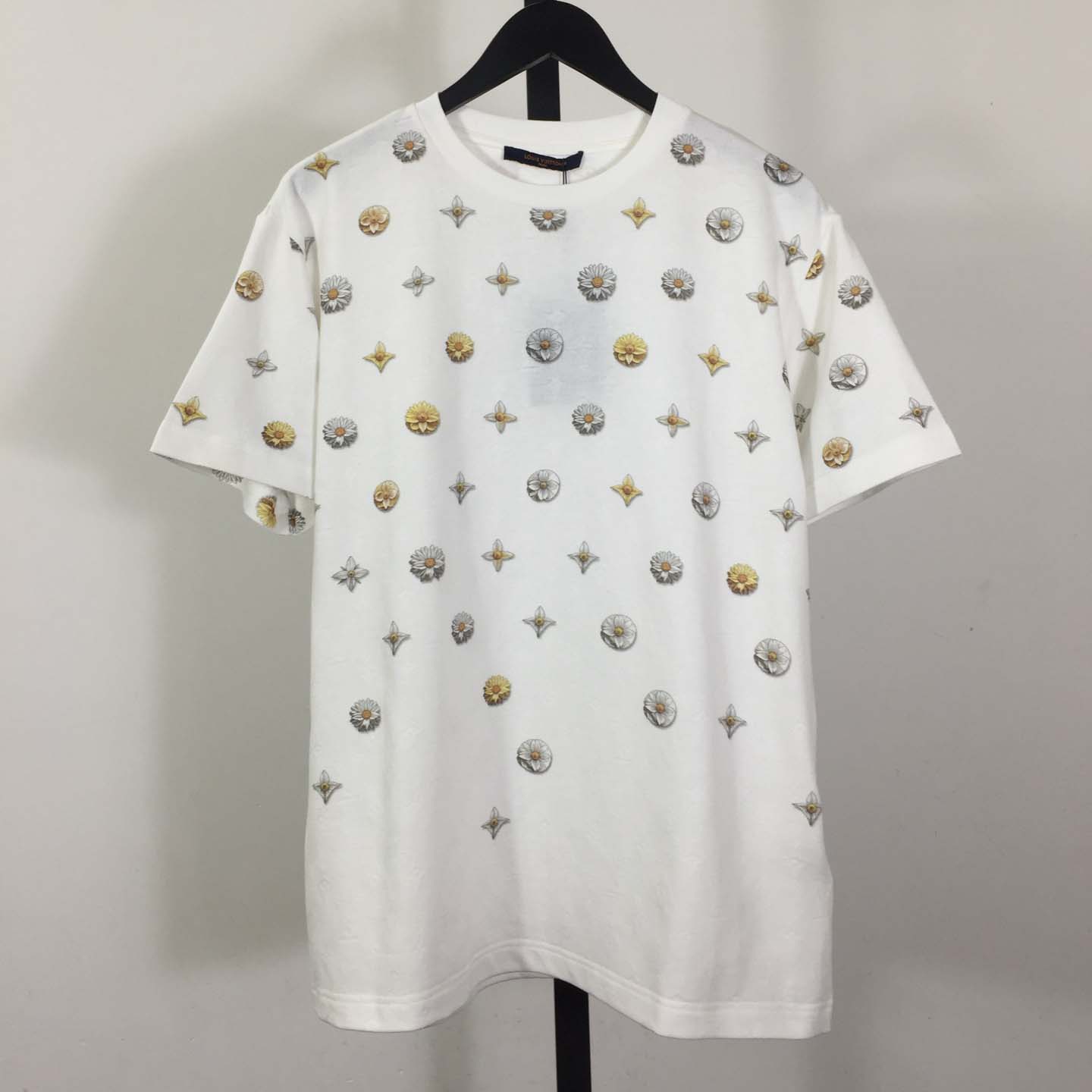 Louis Vuitton Overprinted Monogram Jacquard T-Shirt   1AJRAG - FashionPlug