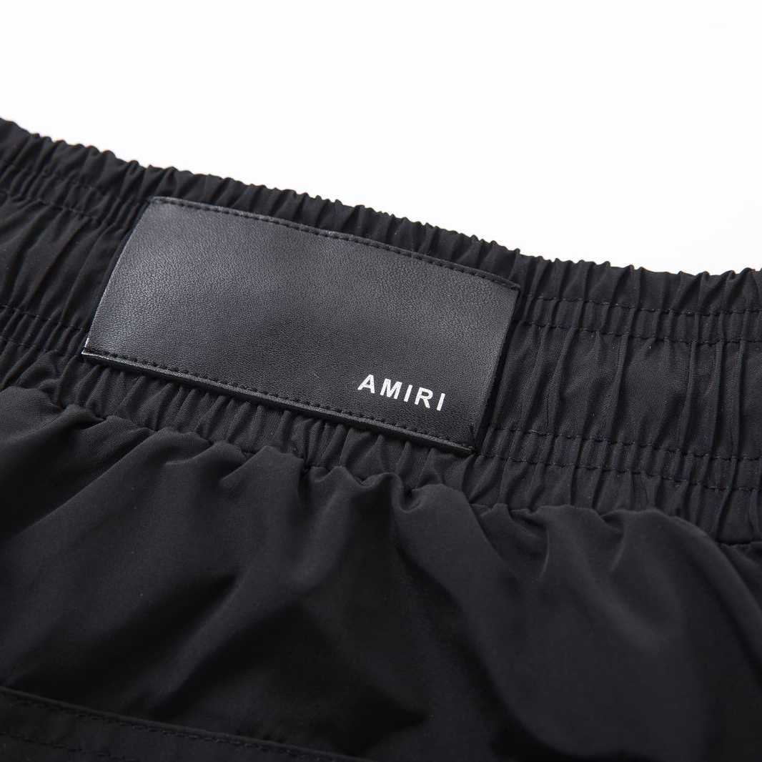 Amiri Staggered Chrome Swim Trunk 'Black' - FashionPlug