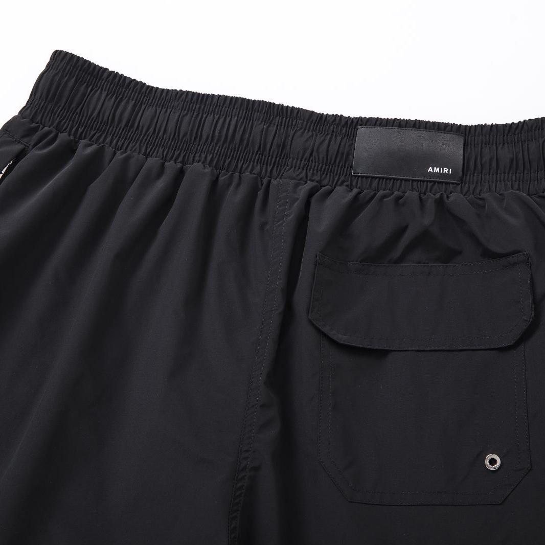 Amiri Staggered Chrome Swim Trunk 'Black' - FashionPlug