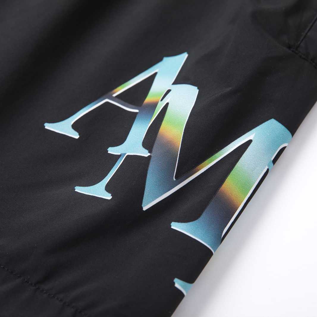 Amiri Staggered Chrome Swim Trunk 'Black' - FashionPlug