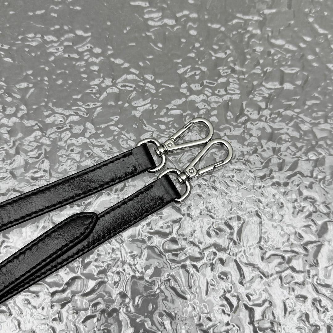 Miu Miu Shiny Leather Top-Handle Bag - FashionPlug