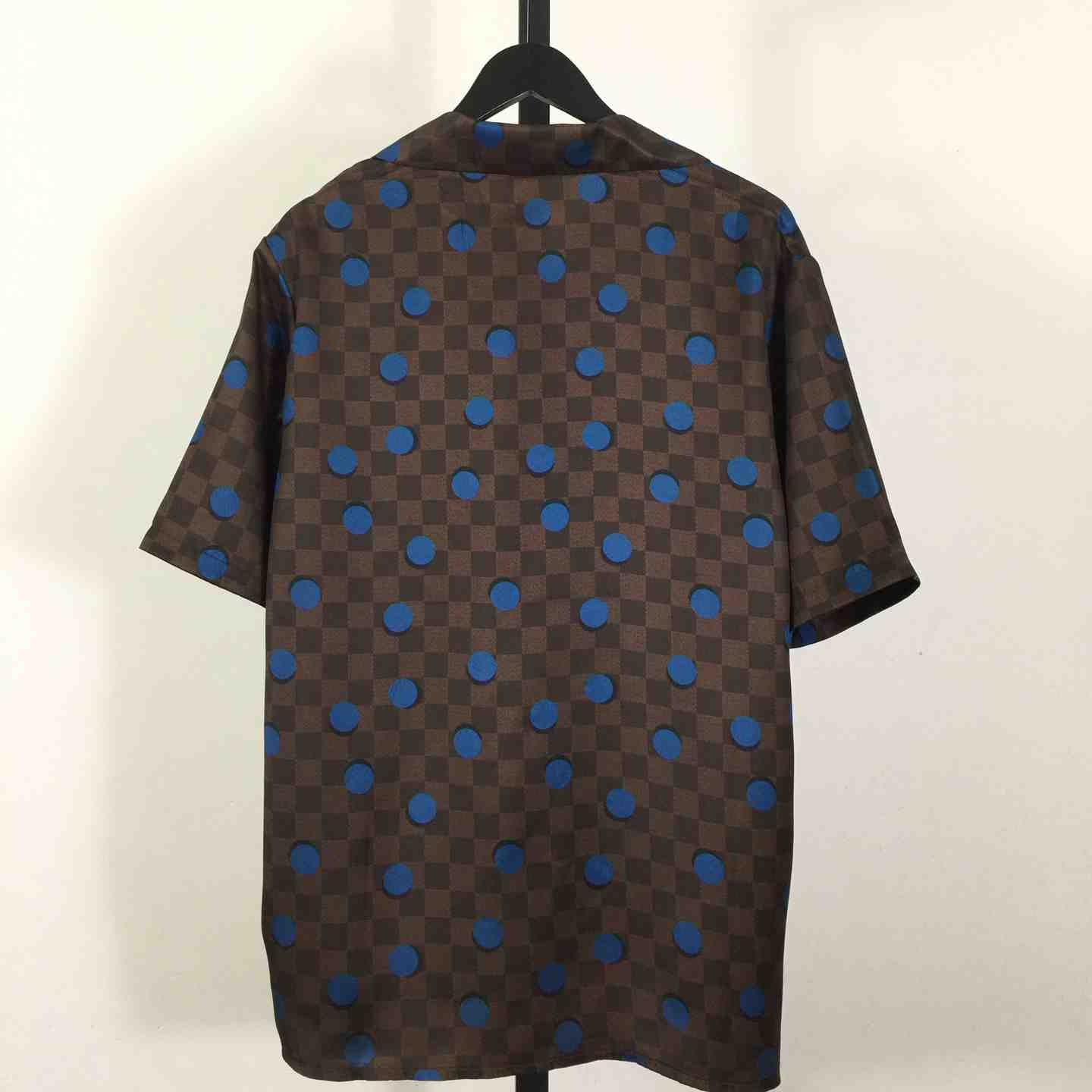 Louis Vuitton Damier Silk Short-Sleeved Shirt    - FashionPlug