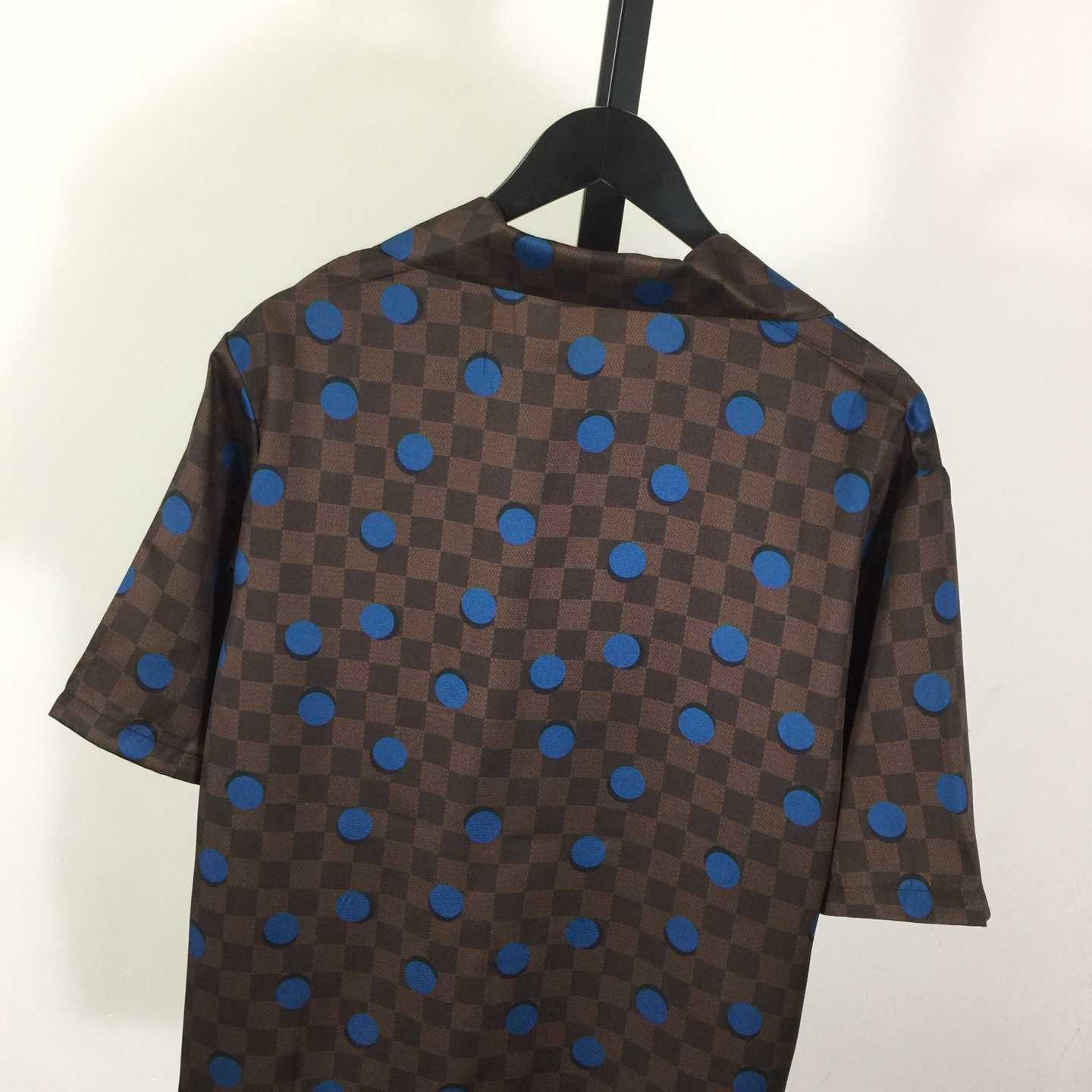 Louis Vuitton Damier Silk Short-Sleeved Shirt    - FashionPlug