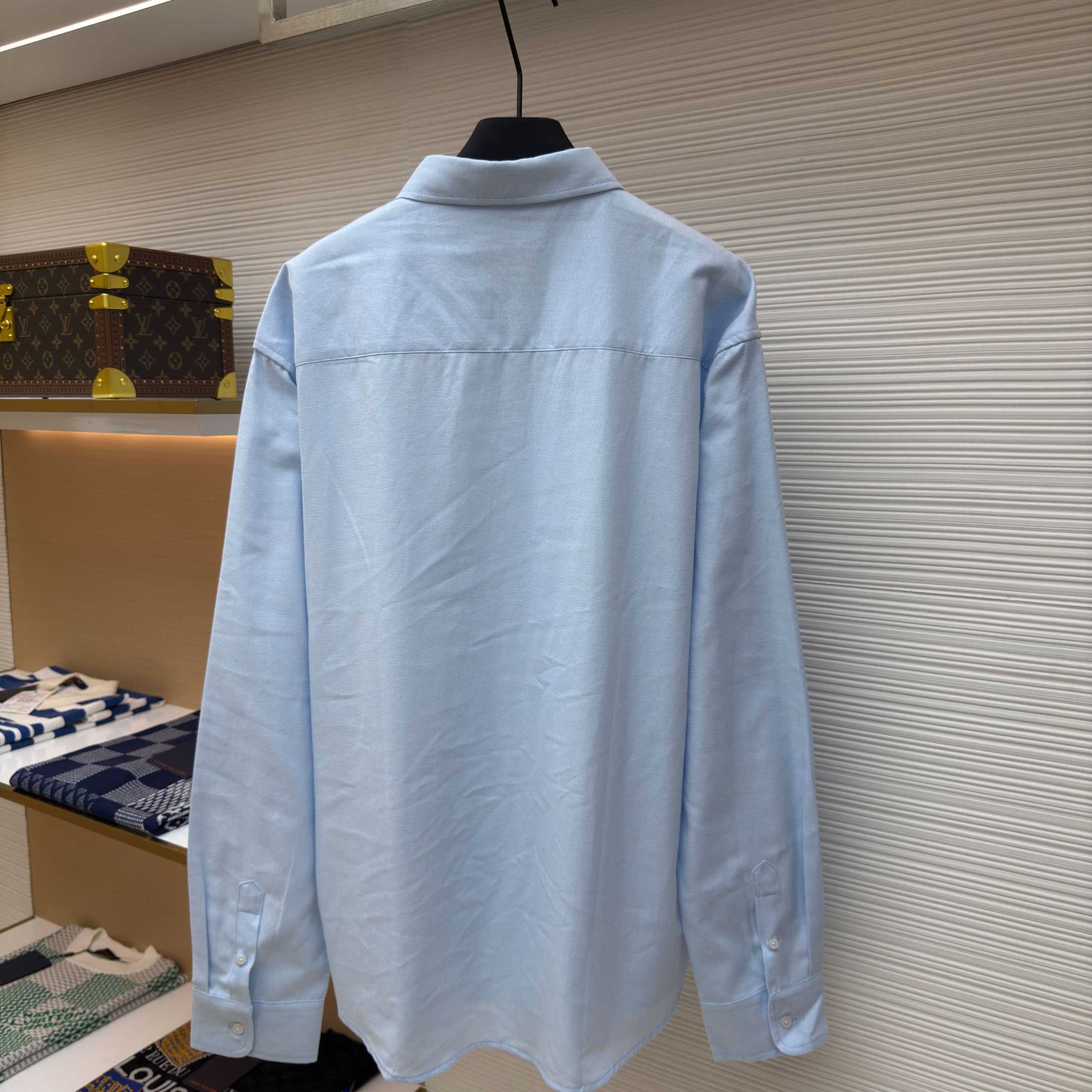 AMI Paris Ami De Coeur Button Down Shirt In Cotton Oxford - FashionPlug