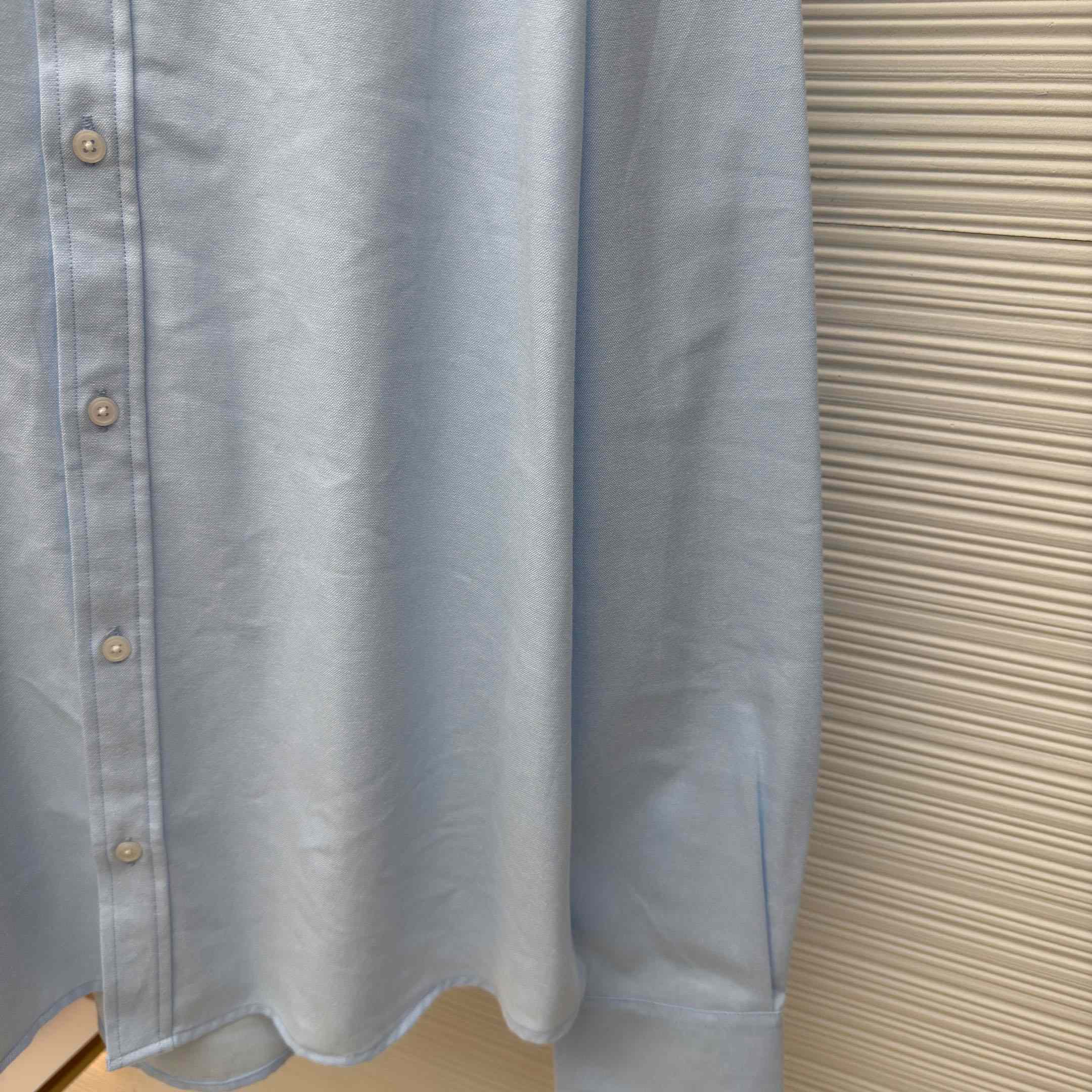 AMI Paris Ami De Coeur Button Down Shirt In Cotton Oxford - FashionPlug