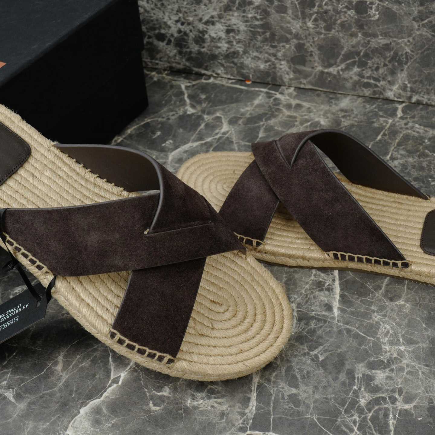 Zegna Crossover-Strap Suede Espadrilles - FashionPlug