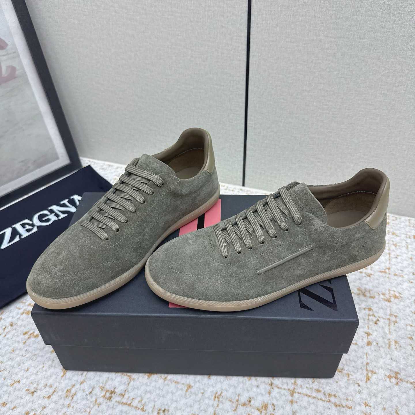 Zegna 232 Suede Sneakers - FashionPlug