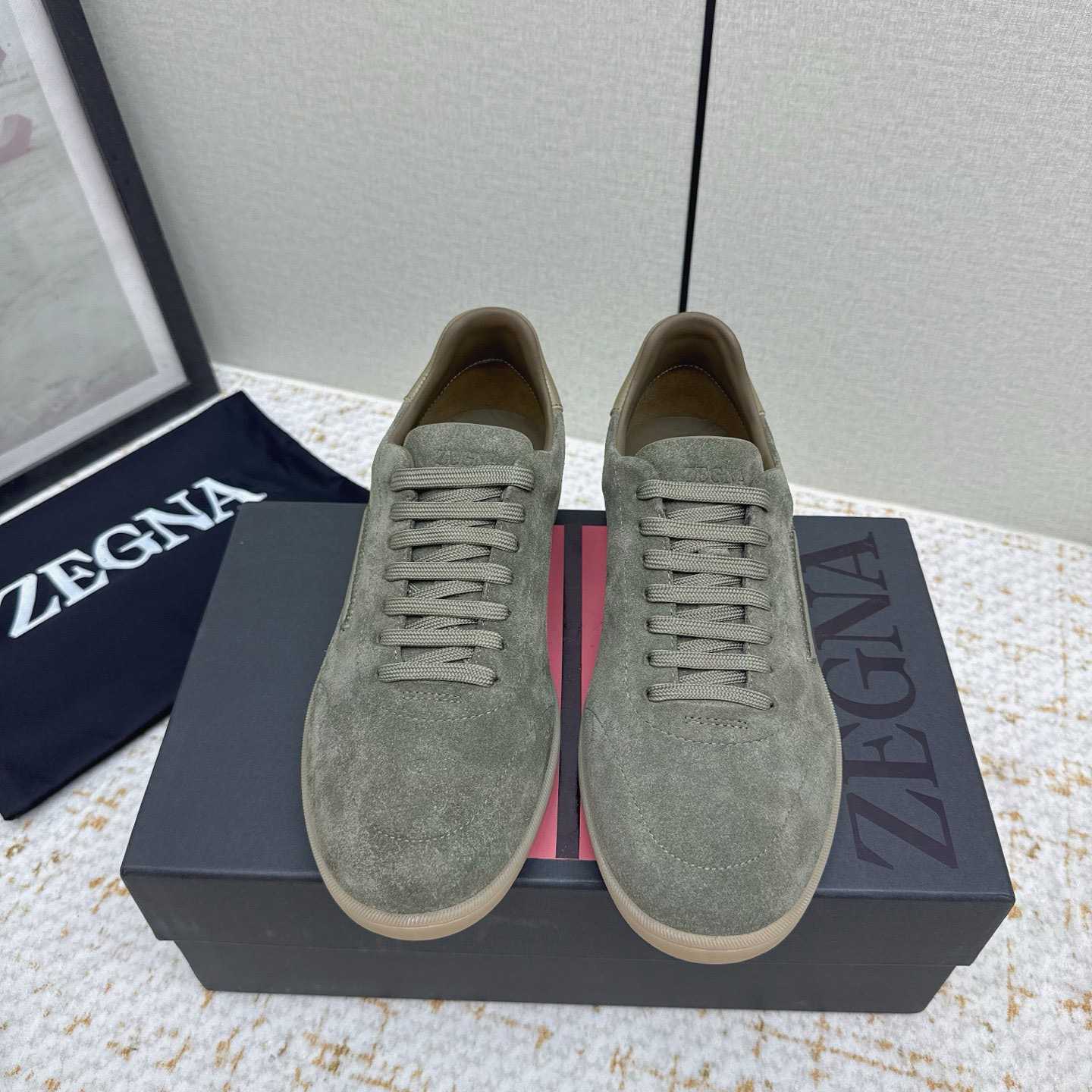Zegna 232 Suede Sneakers - FashionPlug