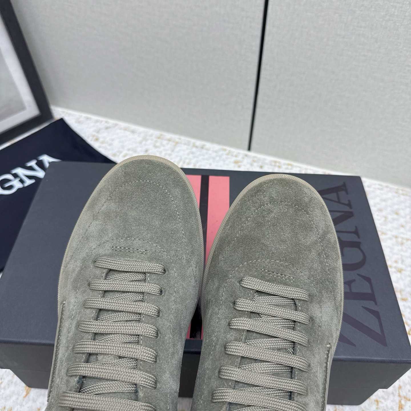Zegna 232 Suede Sneakers - FashionPlug
