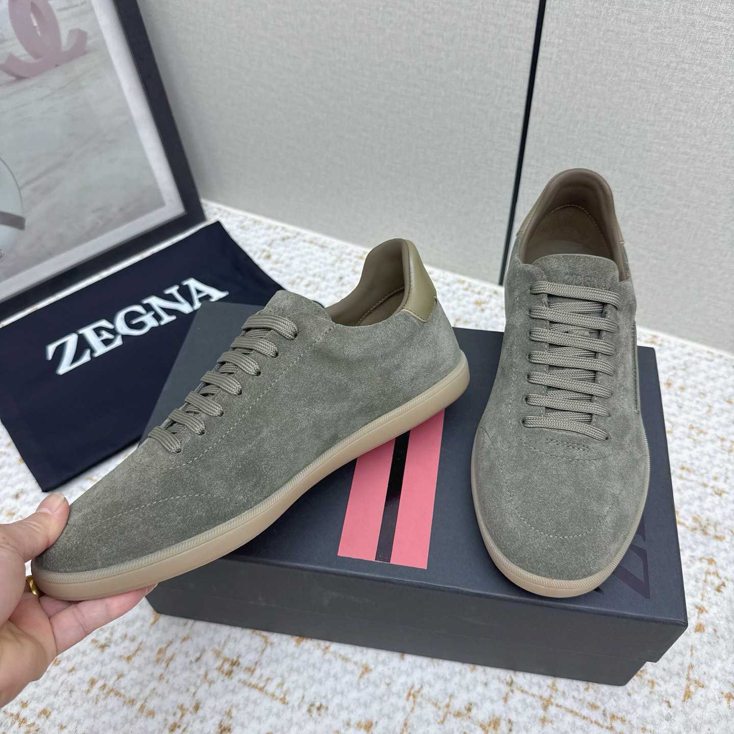 Zegna 232 Suede Sneakers - FashionPlug