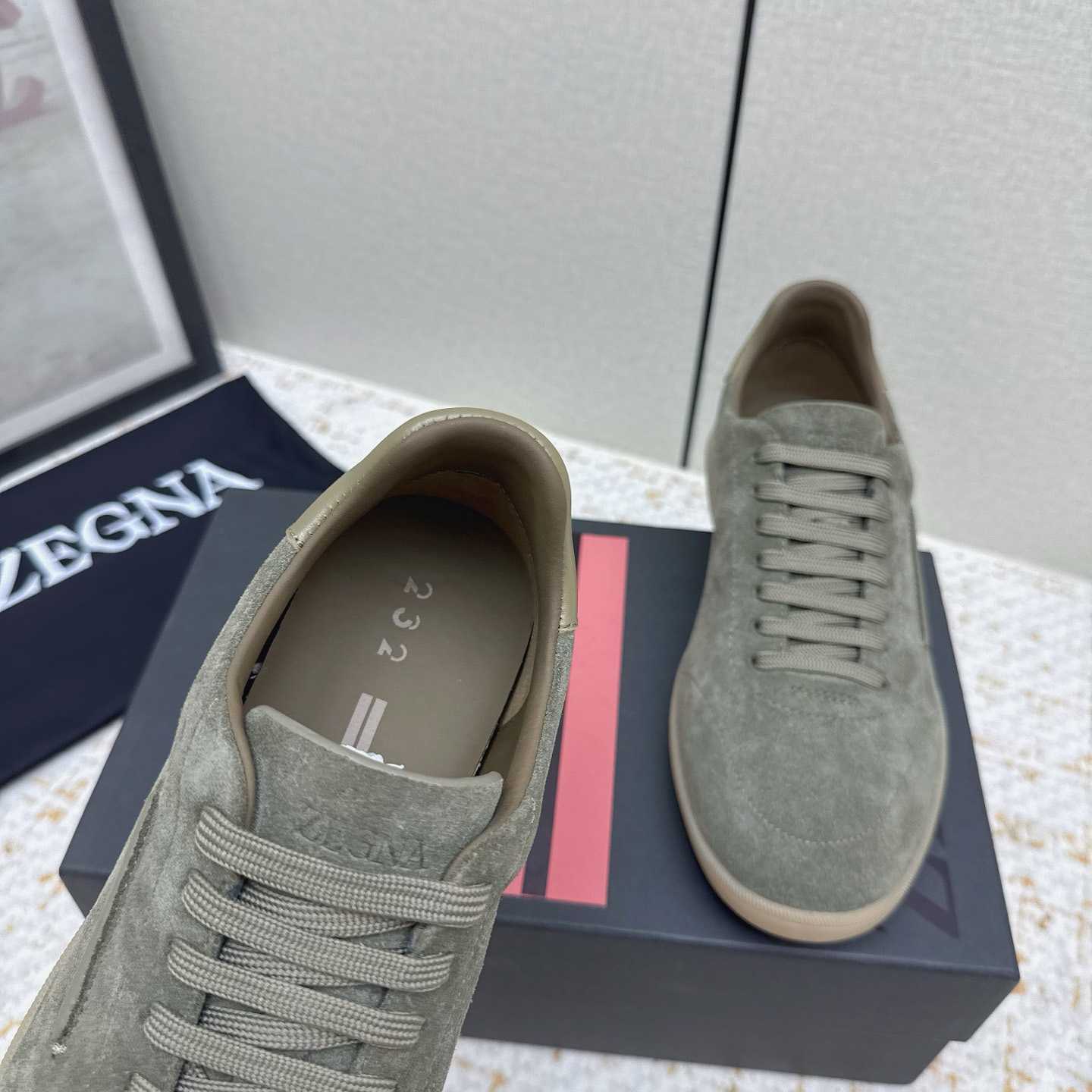 Zegna 232 Suede Sneakers - FashionPlug