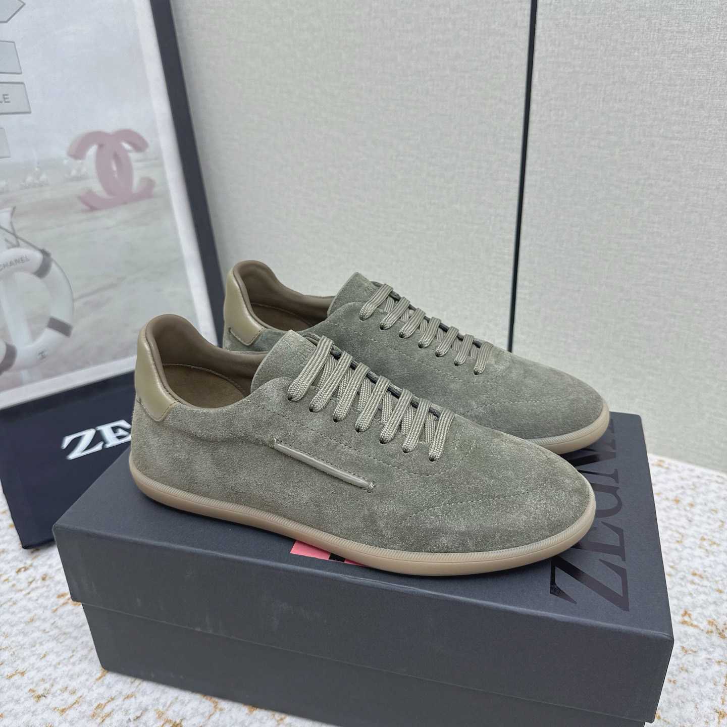 Zegna 232 Suede Sneakers - FashionPlug