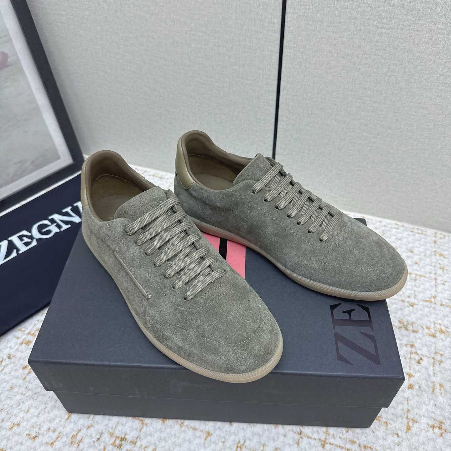 Zegna 232 Suede Sneakers - FashionPlug
