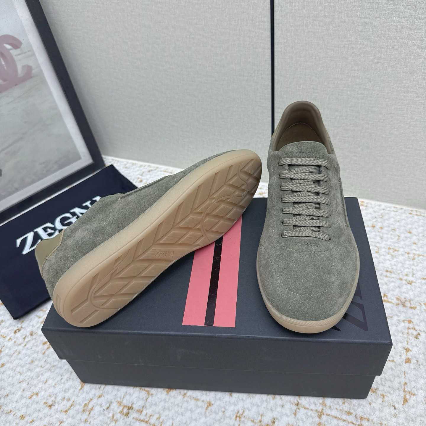 Zegna 232 Suede Sneakers - FashionPlug