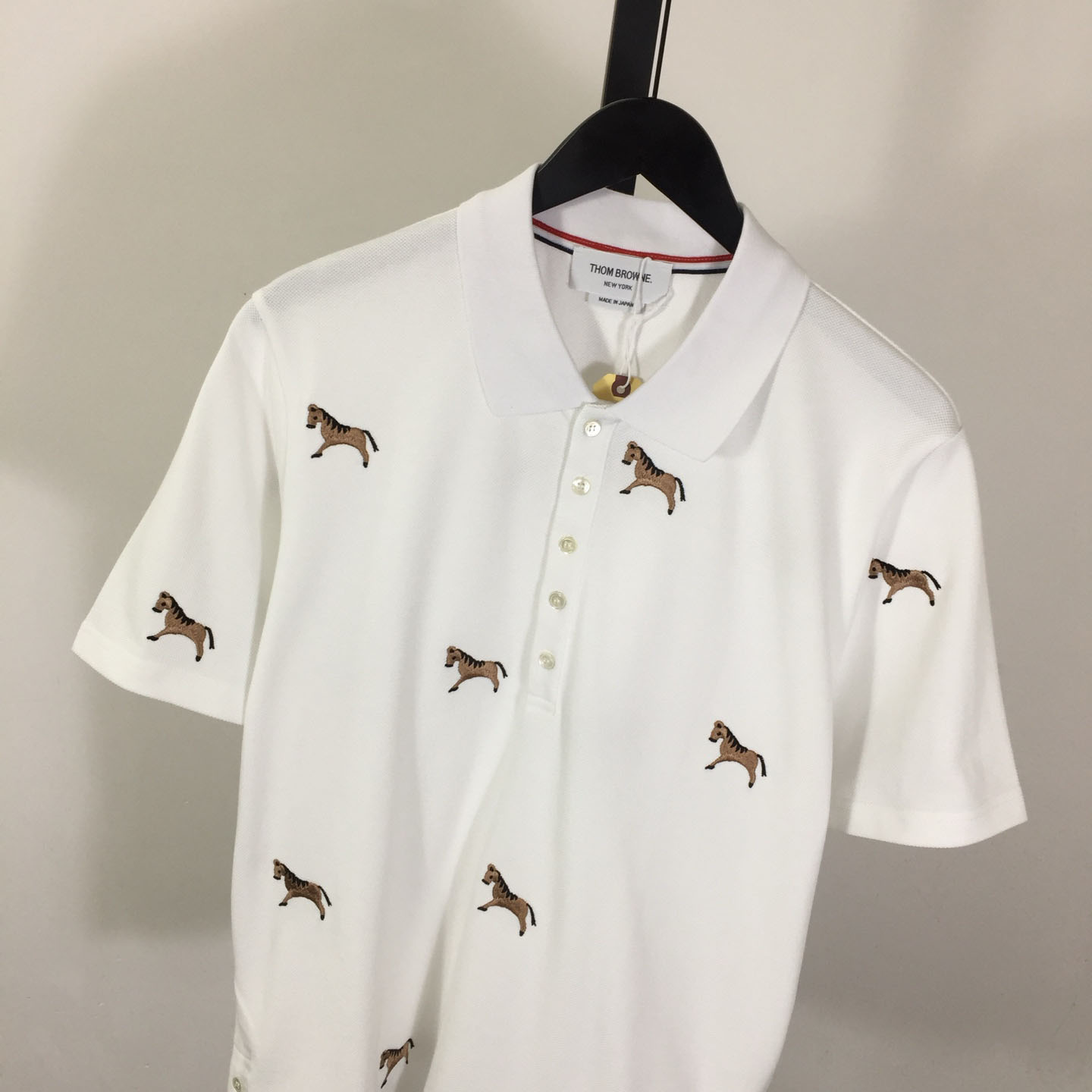 Thom Browne Lunar New Year Pique Horse Embroidery Polo - FashionPlug