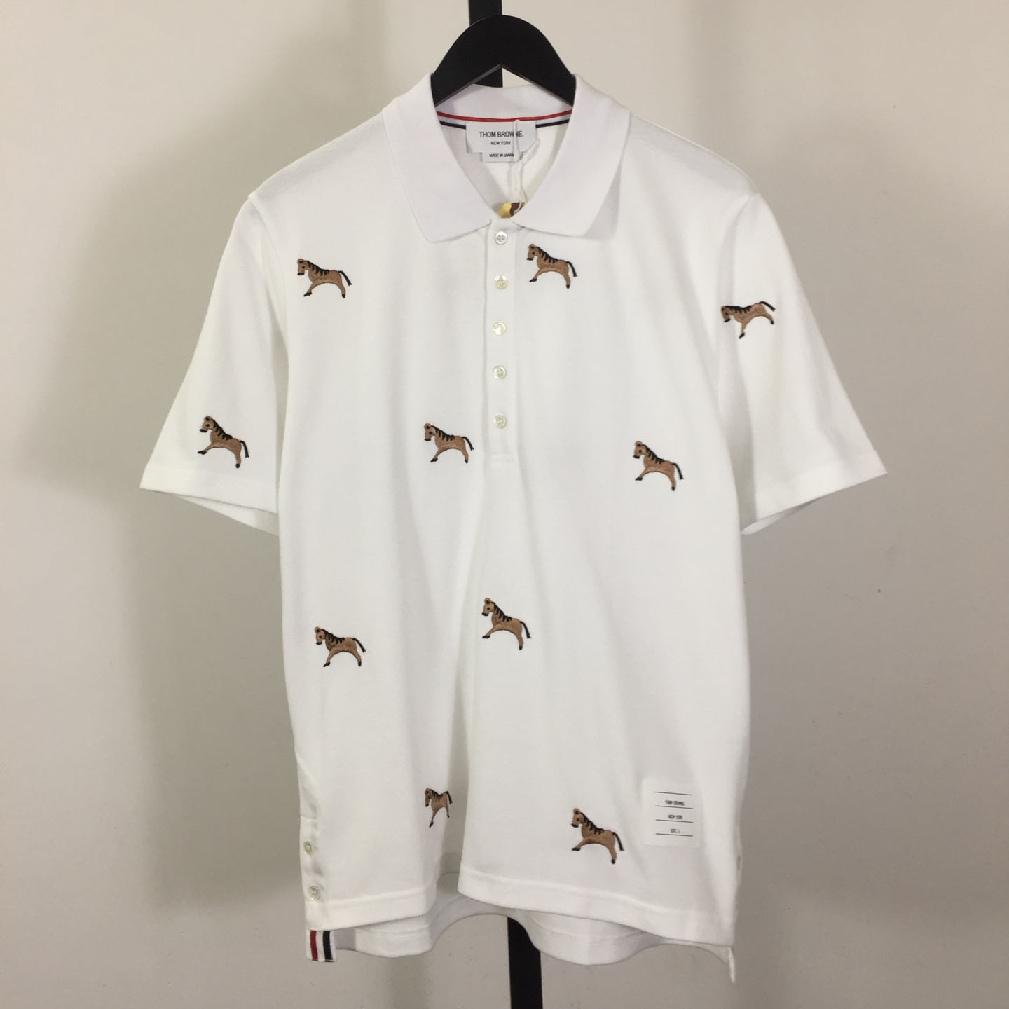 Thom Browne Lunar New Year Pique Horse Embroidery Polo - FashionPlug