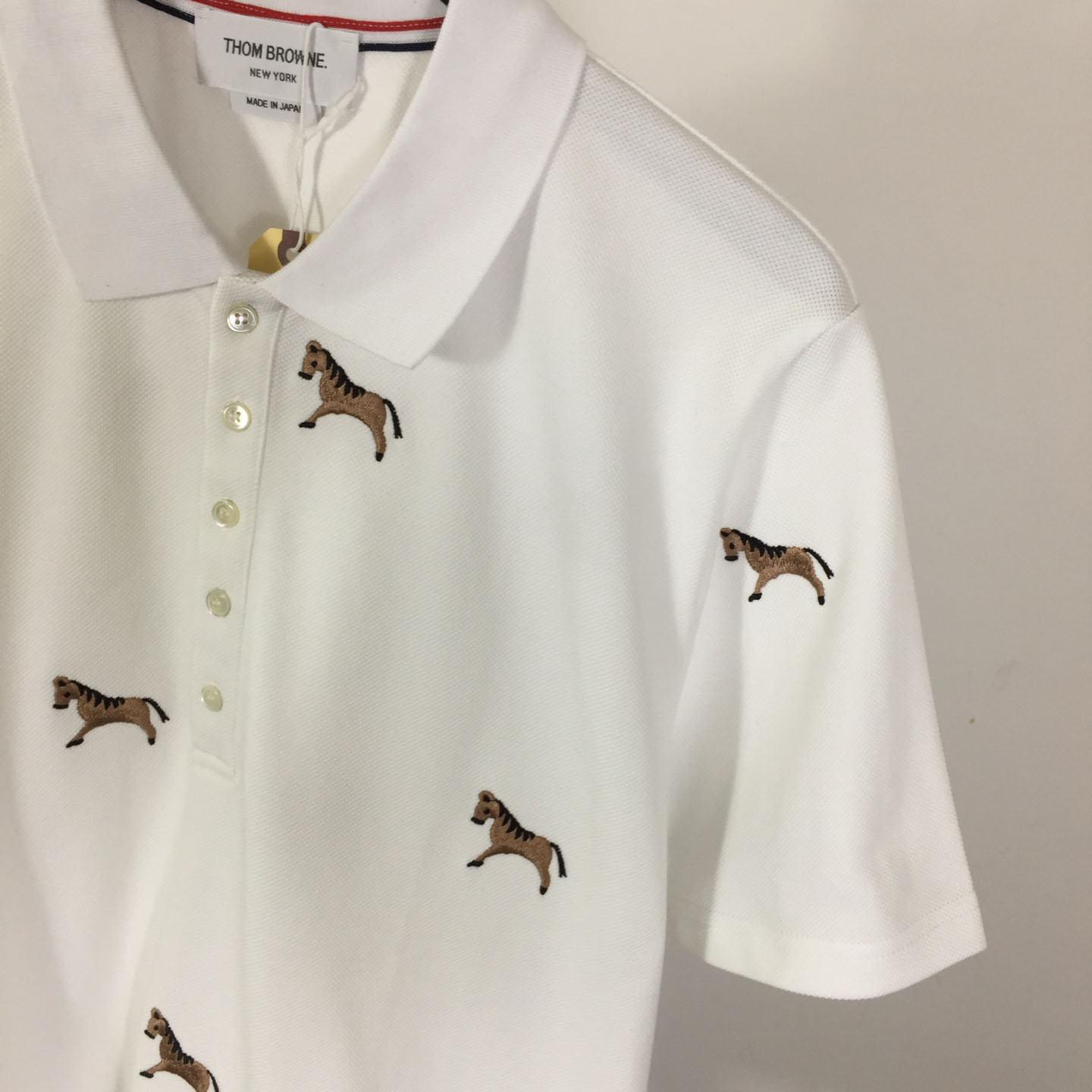Thom Browne Lunar New Year Pique Horse Embroidery Polo - FashionPlug