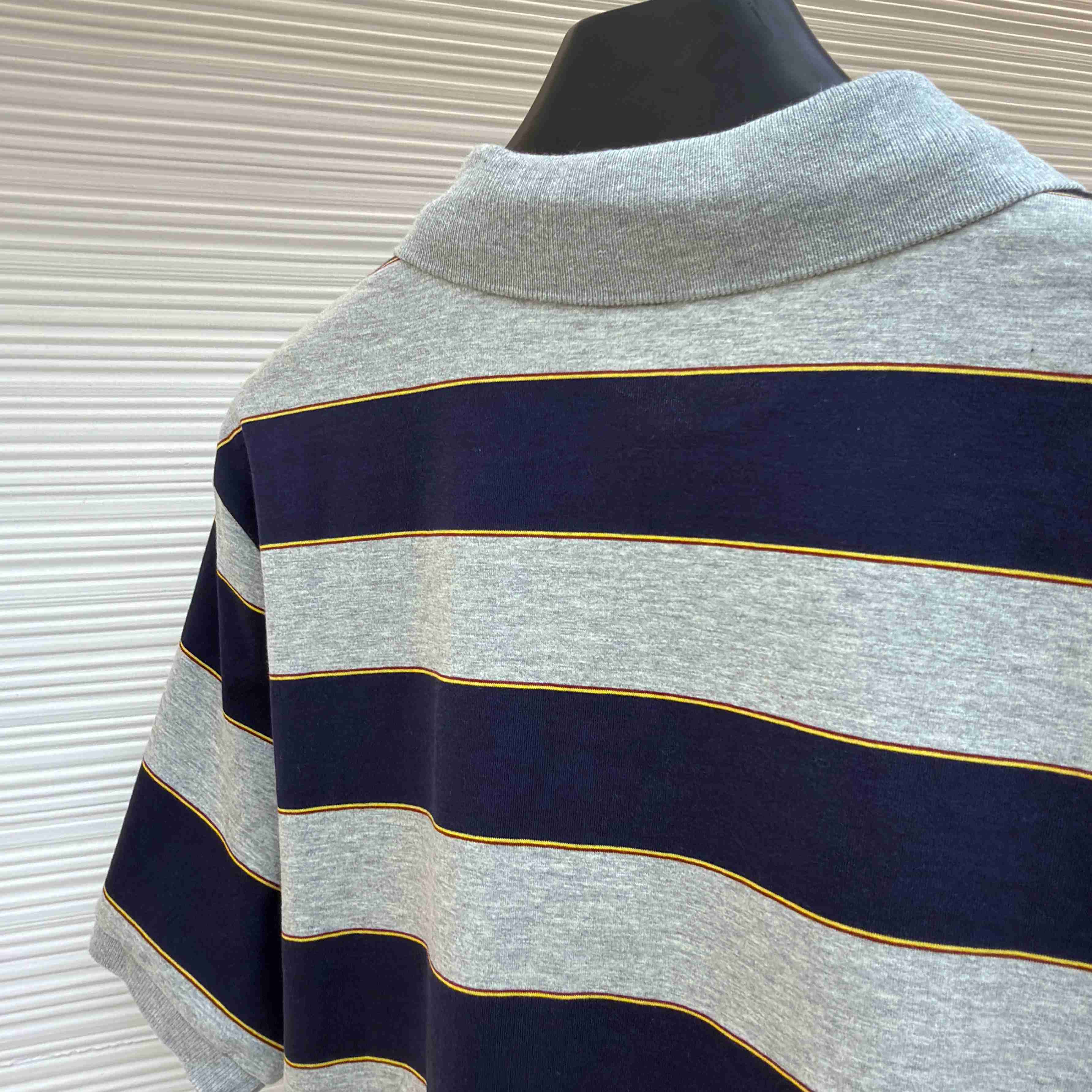 Miu Miu Striped Jersey Polo Shirt - FashionPlug