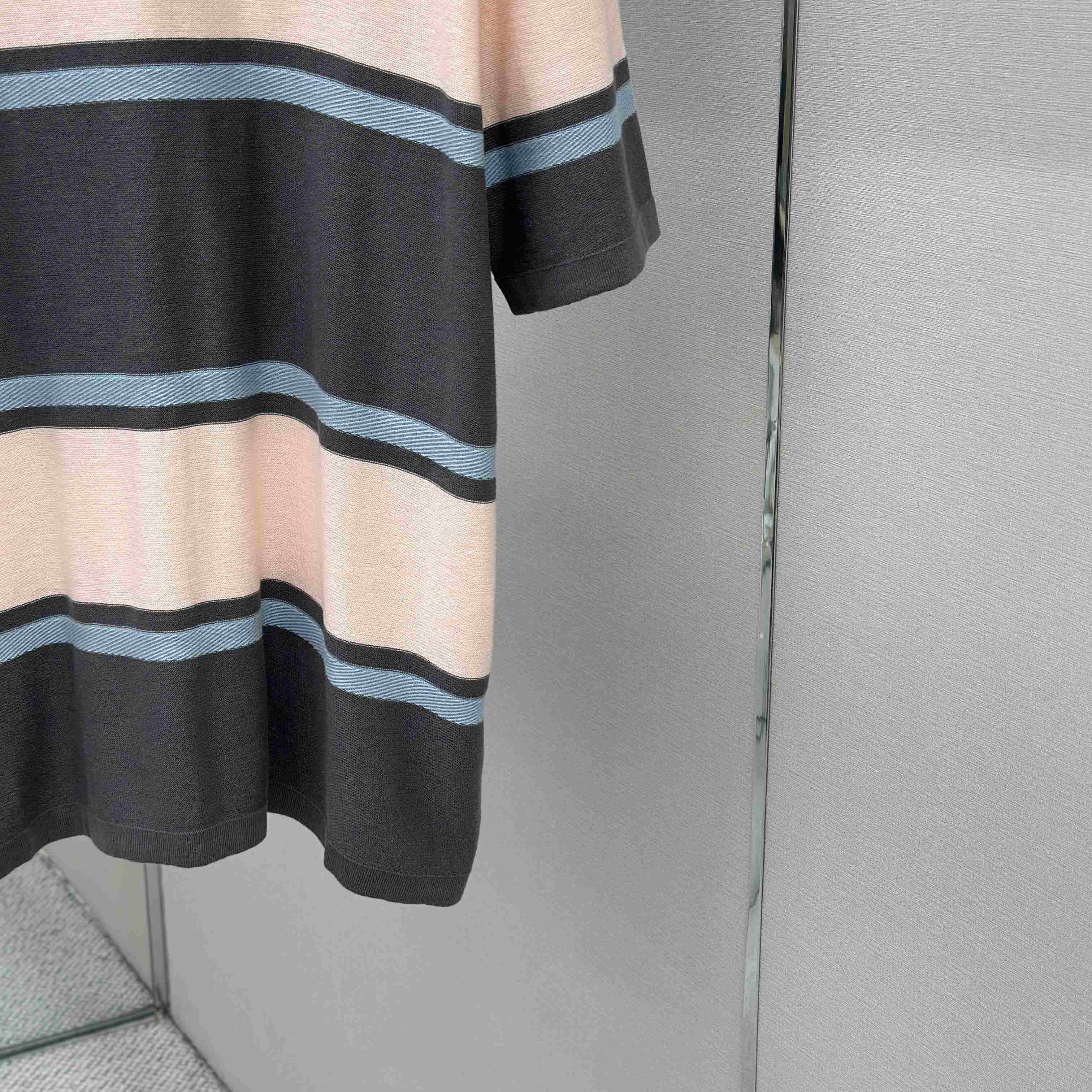 Louis Vuitton Striped Short-Sleeved T-Shirt 1AK7IO - FashionPlug