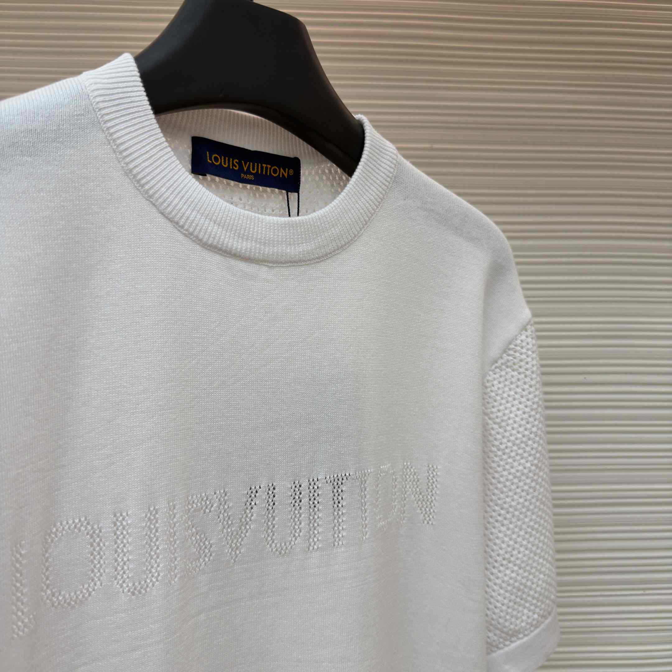 Louis Vuitton Cotton-Cashmere Short-Sleeved Crewneck  - FashionPlug