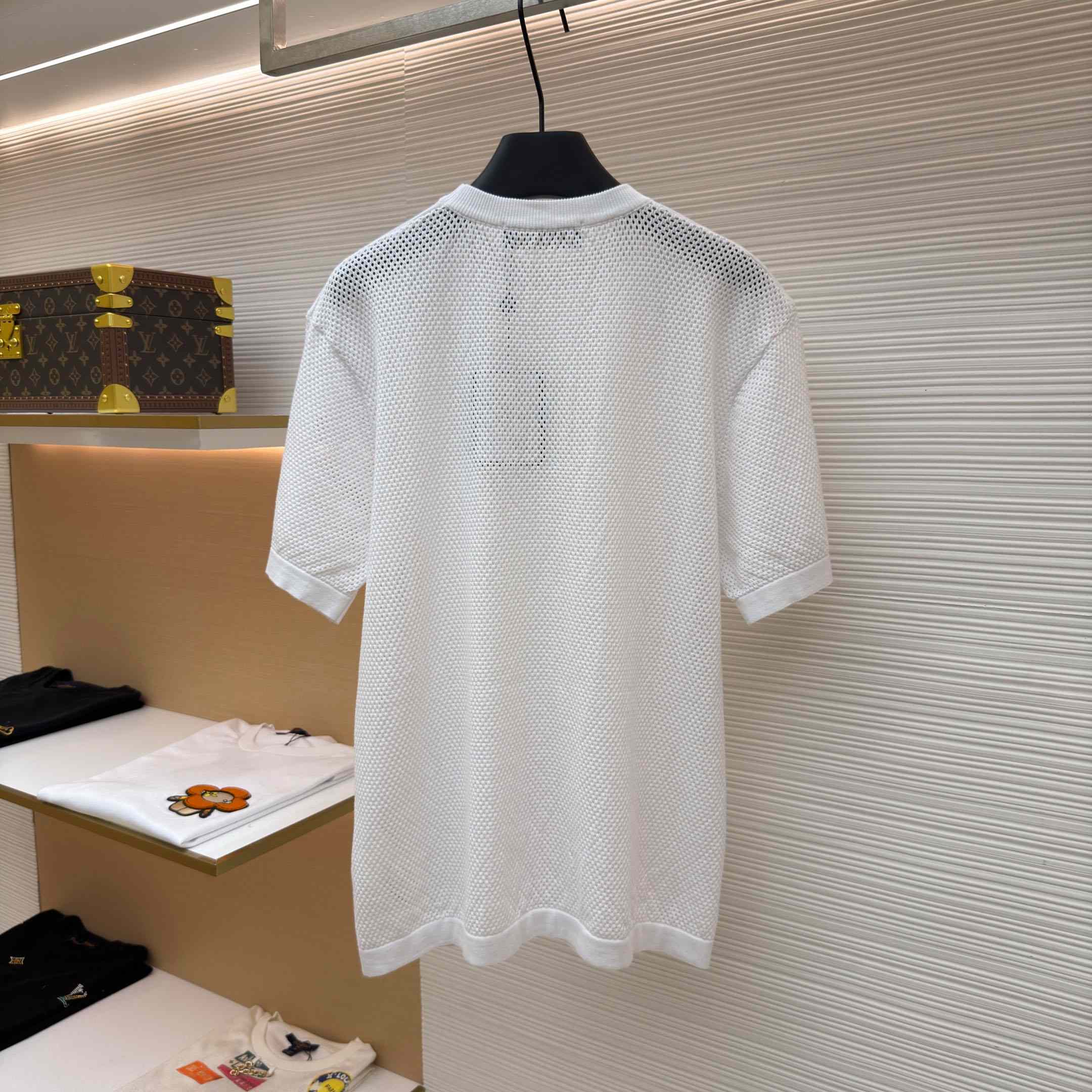 Louis Vuitton Cotton-Cashmere Short-Sleeved Crewneck  - FashionPlug