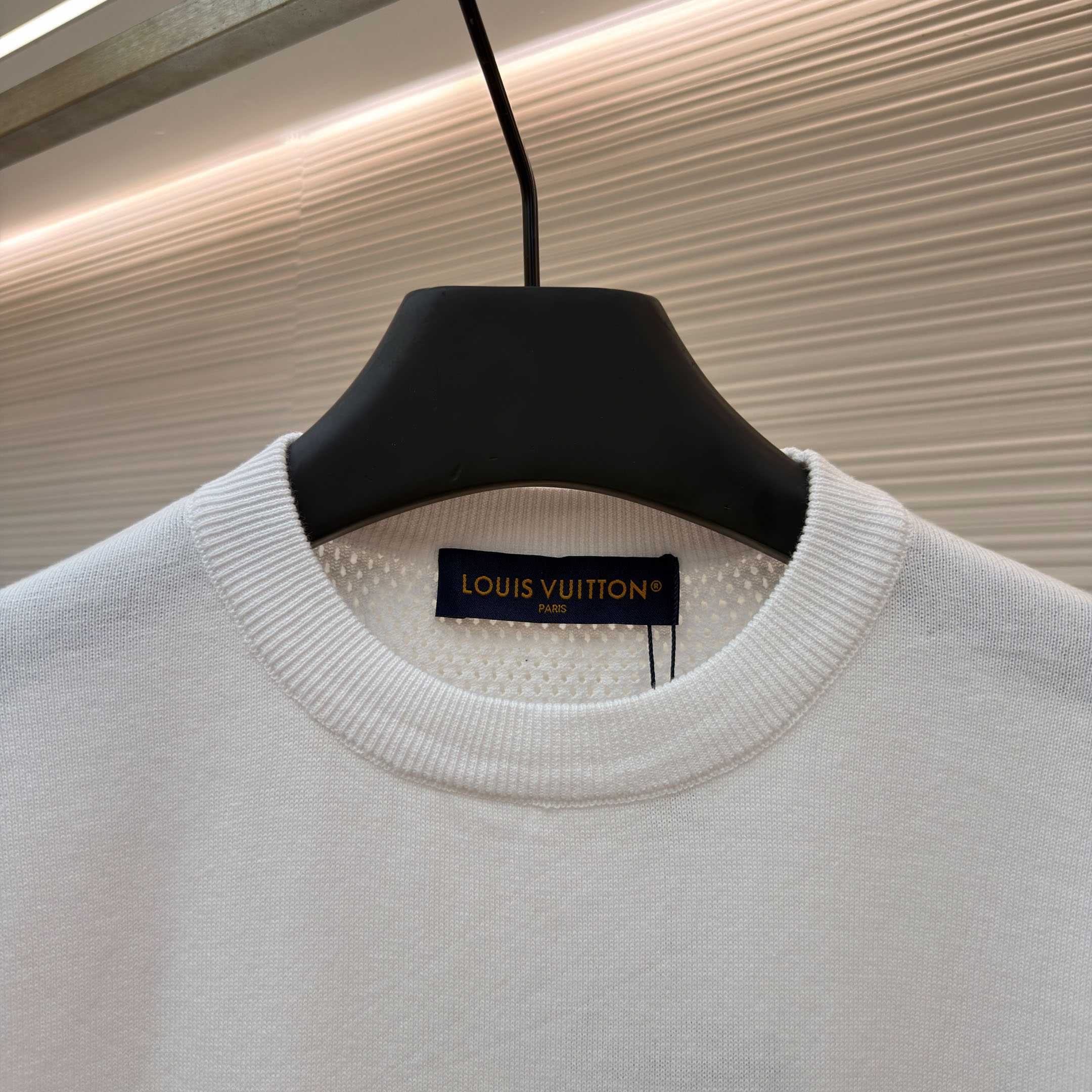 Louis Vuitton Cotton-Cashmere Short-Sleeved Crewneck  - FashionPlug