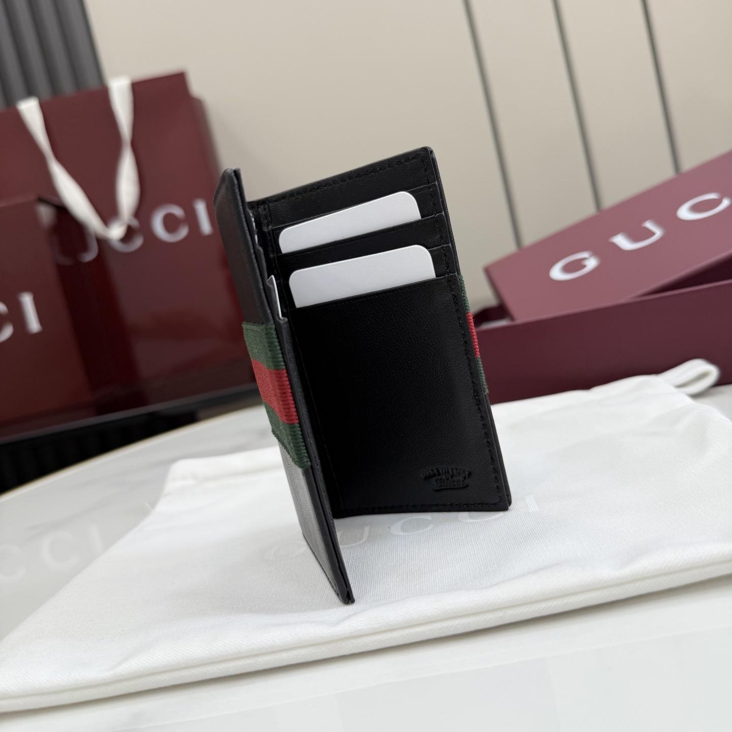 Gucci Web Trademark Card Case - FashionPlug
