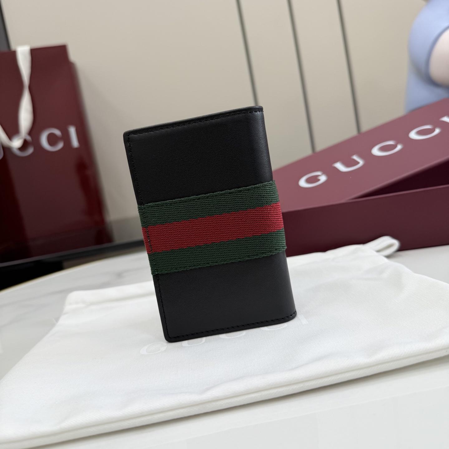 Gucci Web Trademark Card Case - FashionPlug