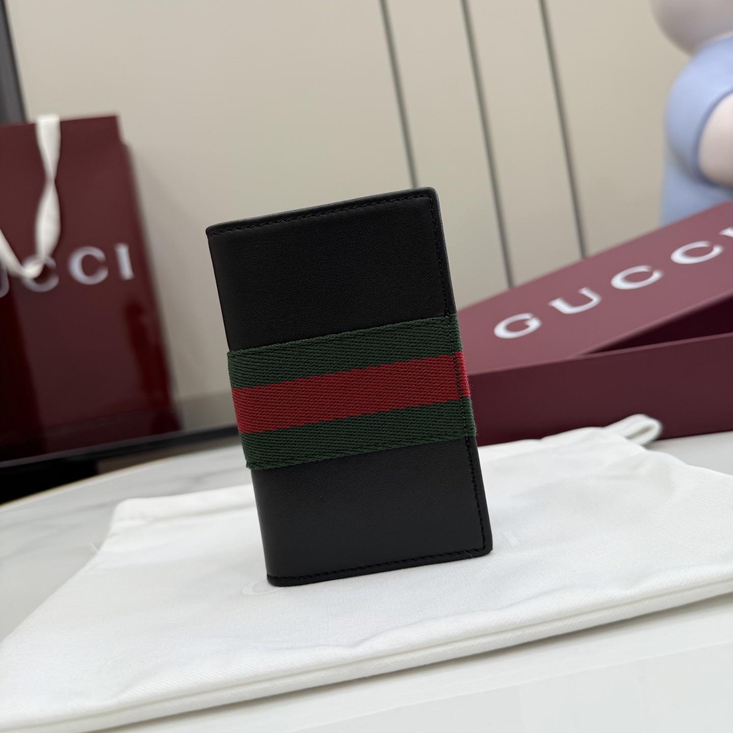 Gucci Web Trademark Card Case - FashionPlug