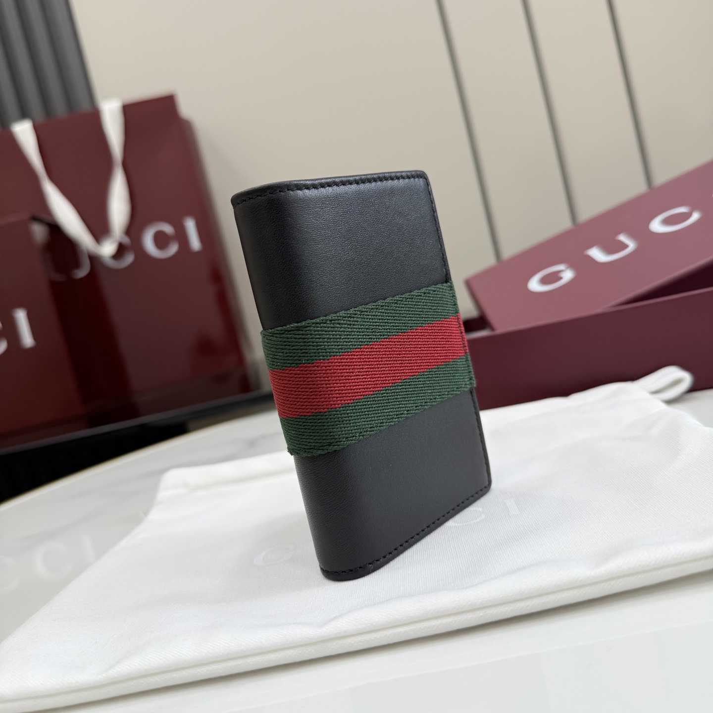 Gucci Web Trademark Card Case - FashionPlug