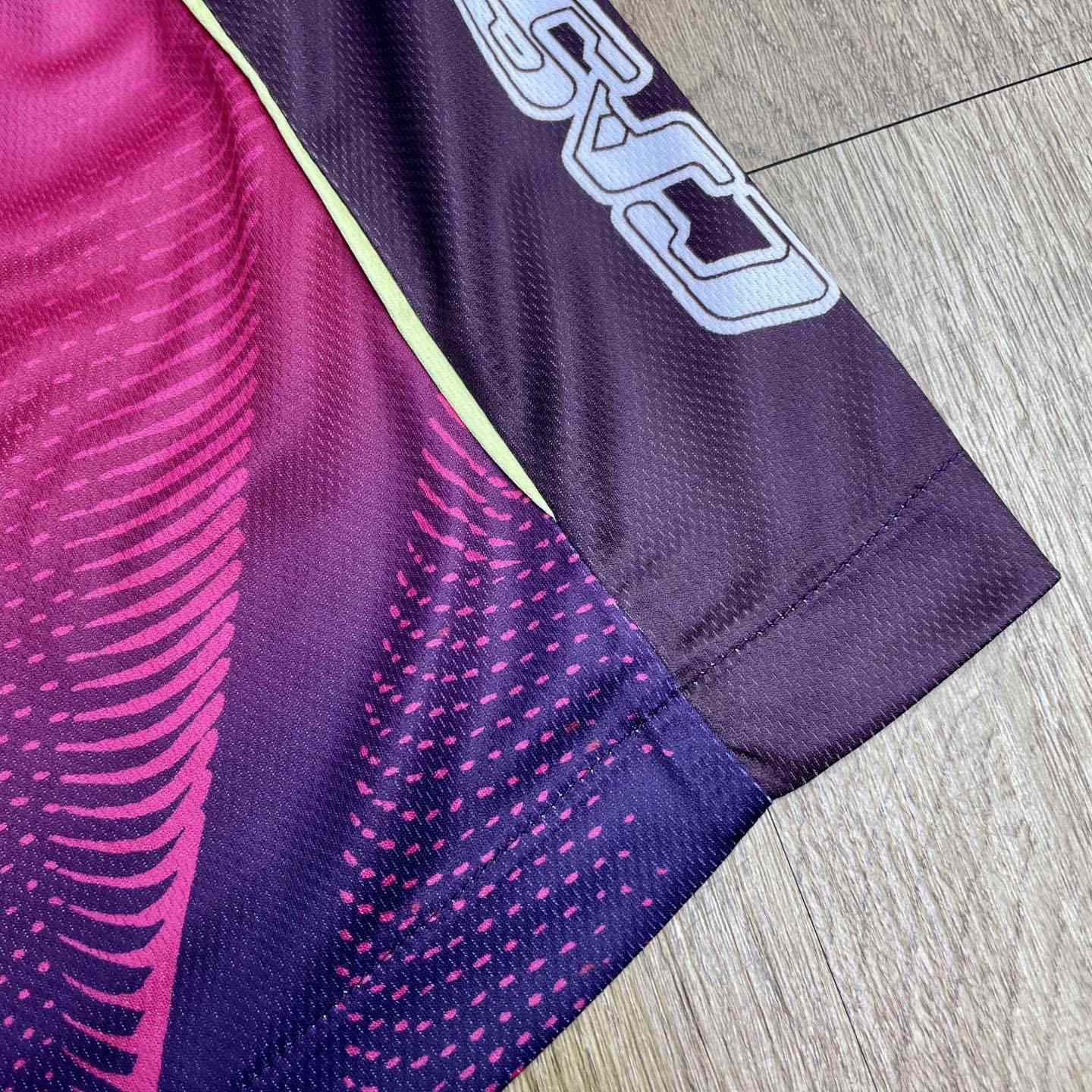 Casablanca Aubergine Gradient Football Shorts C1142 - FashionPlug