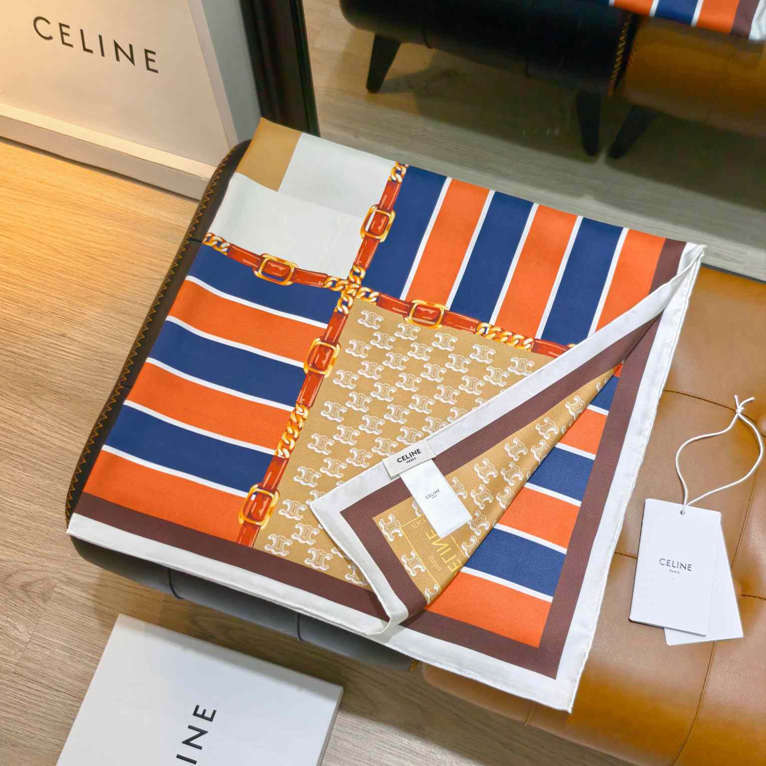 Celine  Square In Silk Twill - FashionPlug