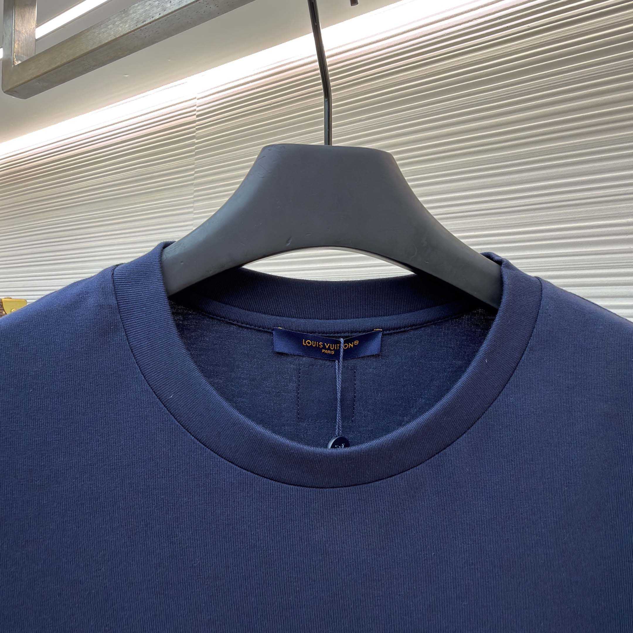 Louis Vuitton Denim Signature T-Shirt   1AK7HB - FashionPlug
