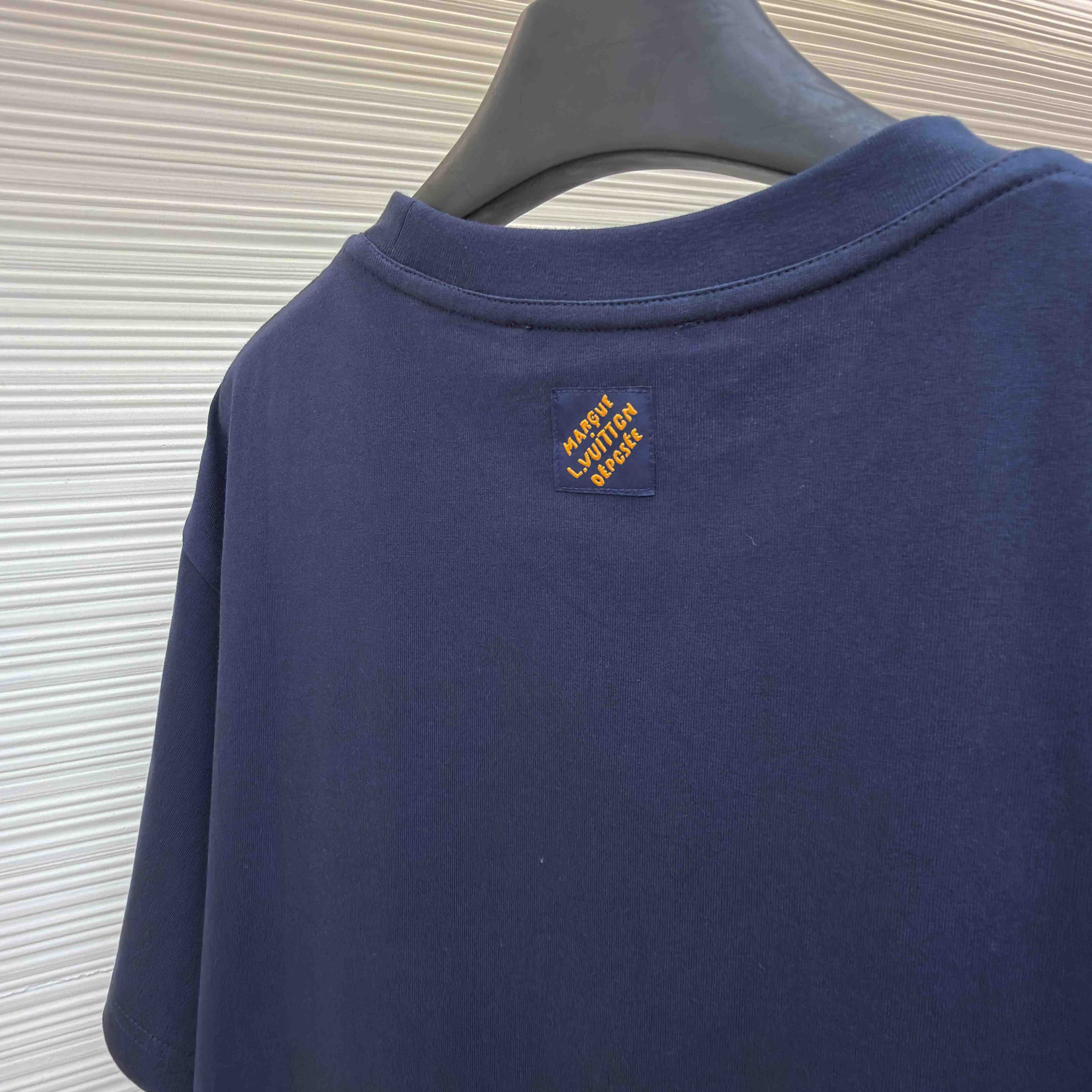 Louis Vuitton Denim Signature T-Shirt   1AK7HB - FashionPlug