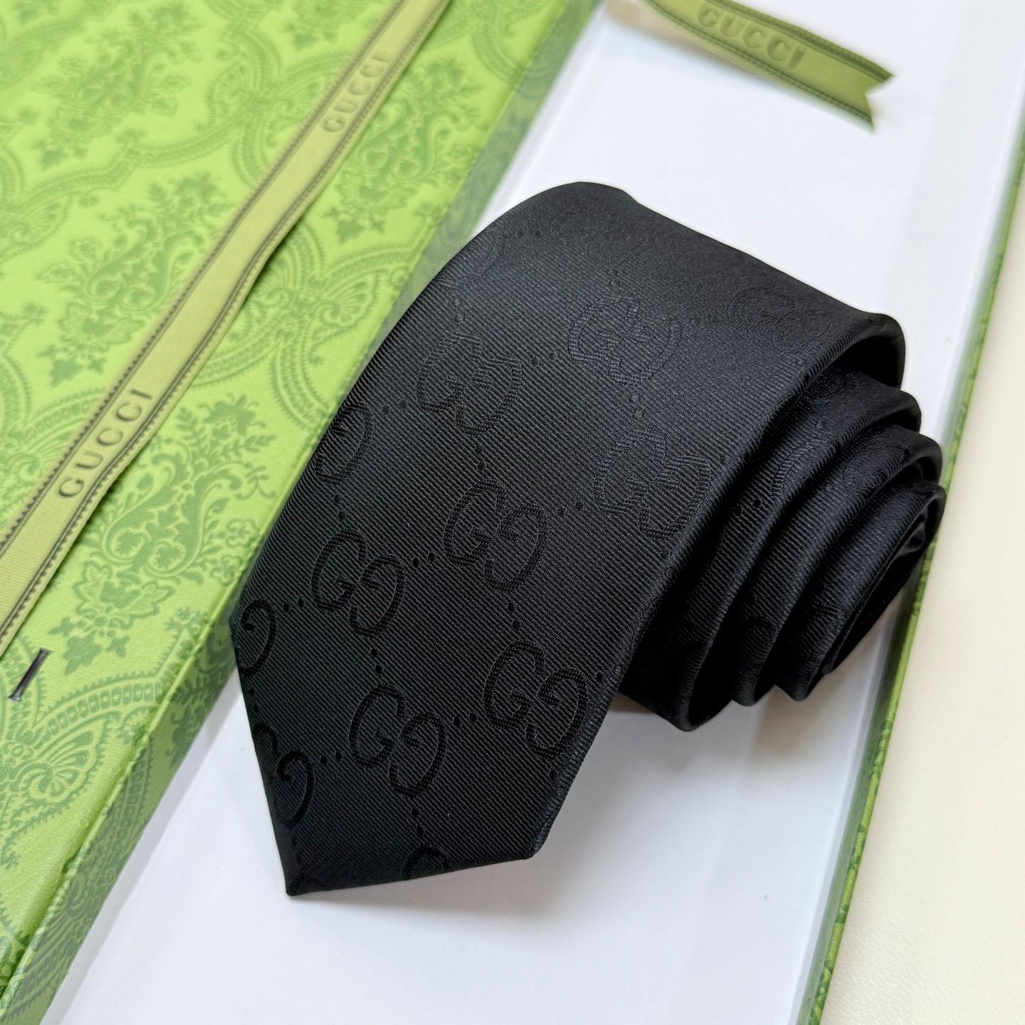 Gucci GG Silk Cotton Tie - FashionPlug