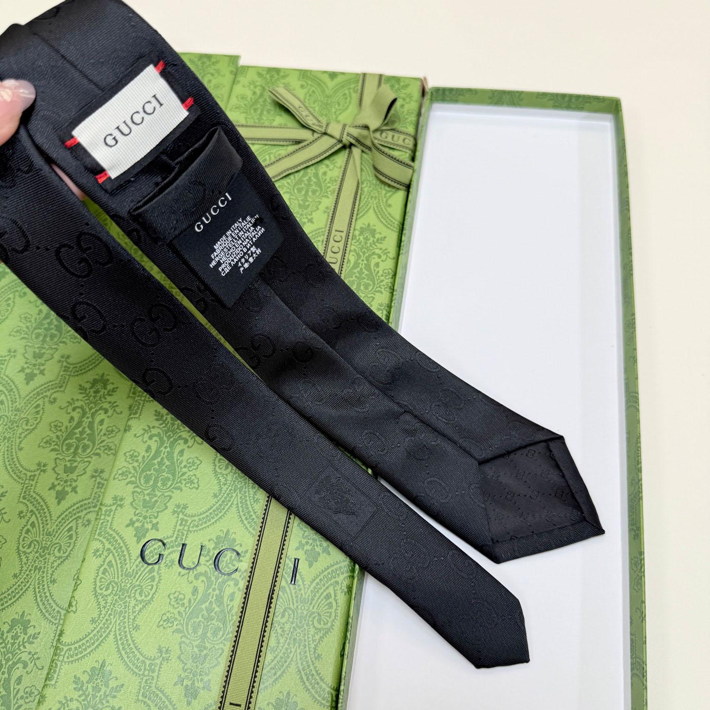 Gucci GG Silk Cotton Tie - FashionPlug