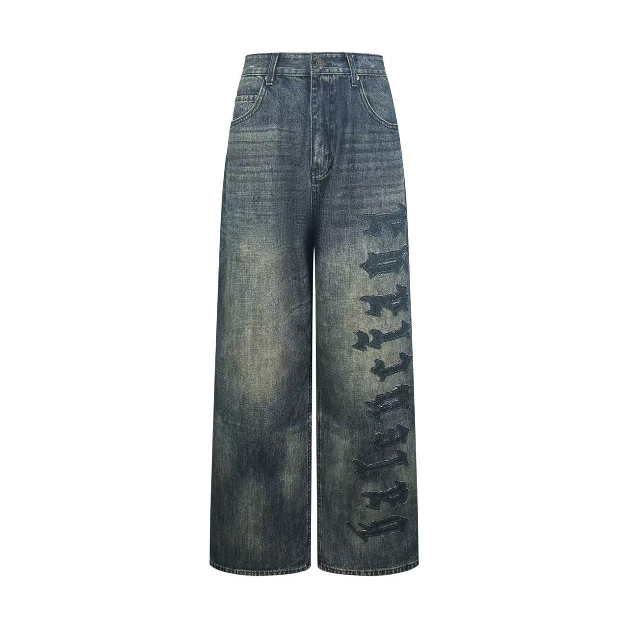 Balenciaga Minimal Baggy Pants In Dirty Grey/Light Blue - FashionPlug