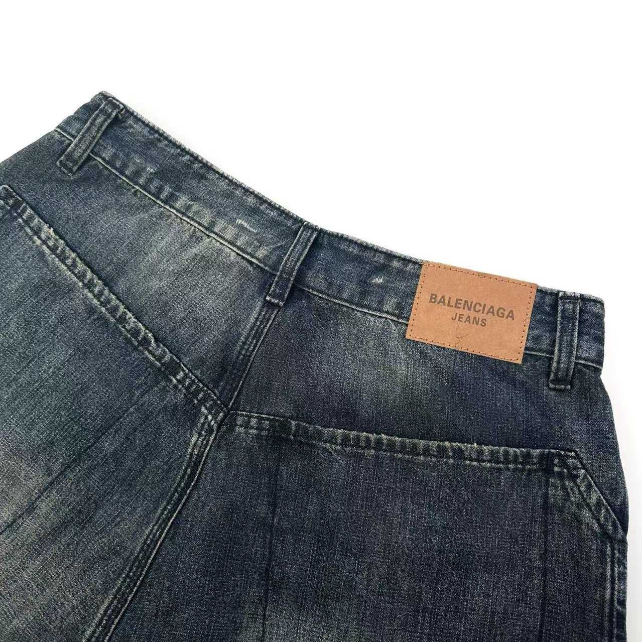 Balenciaga Minimal Baggy Pants In Dirty Grey/Light Blue - FashionPlug