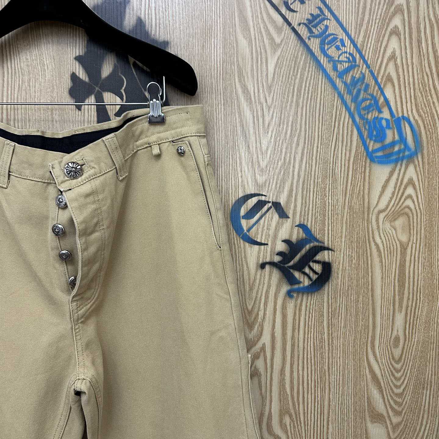 Chrome Hearts Cross Patch Double Knee Carpenter Pants - FashionPlug