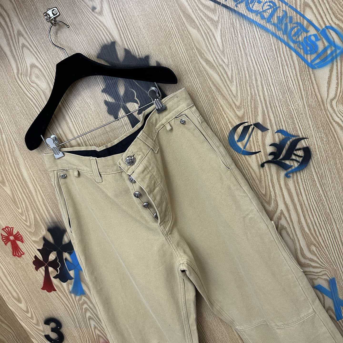 Chrome Hearts Cross Patch Double Knee Carpenter Pants - FashionPlug