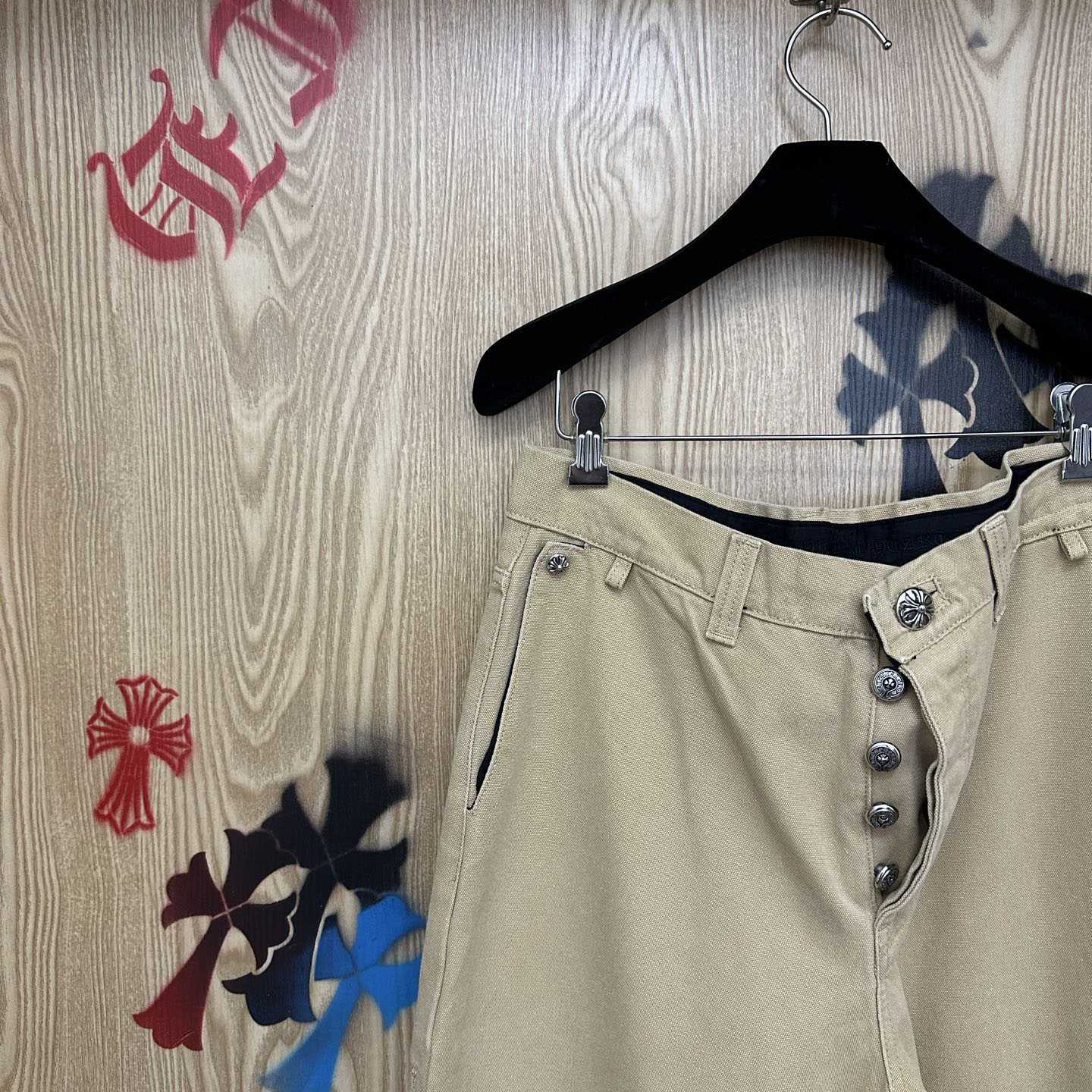 Chrome Hearts Cross Patch Double Knee Carpenter Pants - FashionPlug
