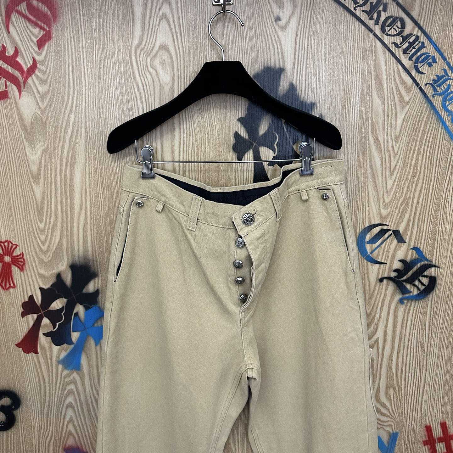 Chrome Hearts Cross Patch Double Knee Carpenter Pants - FashionPlug